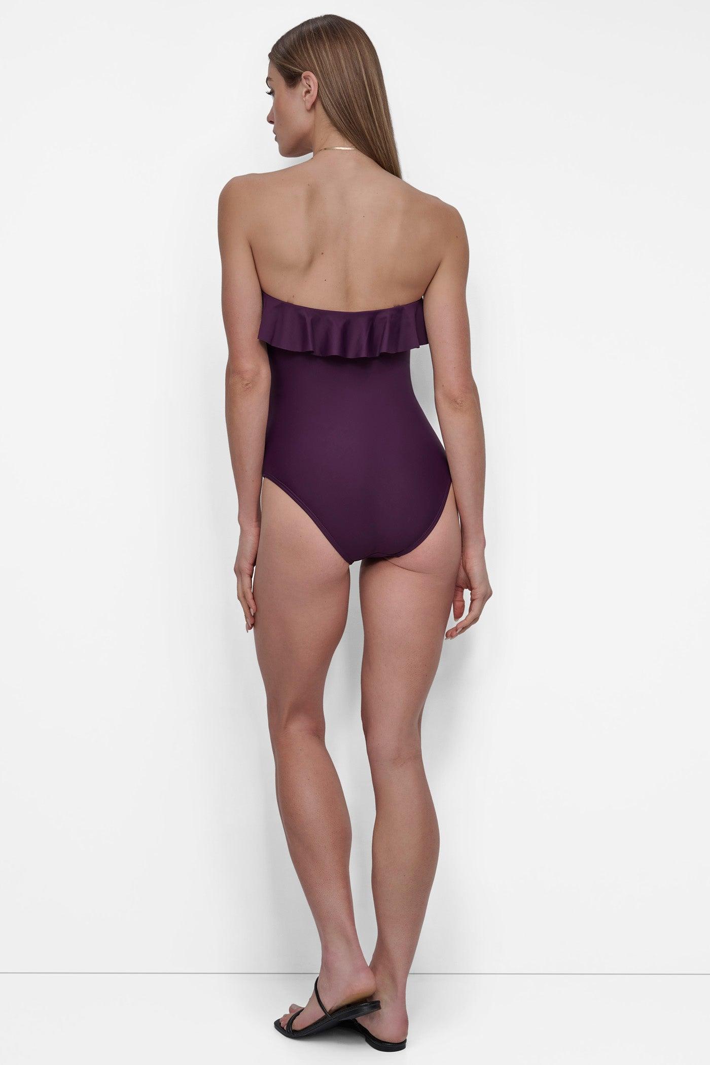 RUFFLED PINUP BANDEAU ONE PIECE Product Image