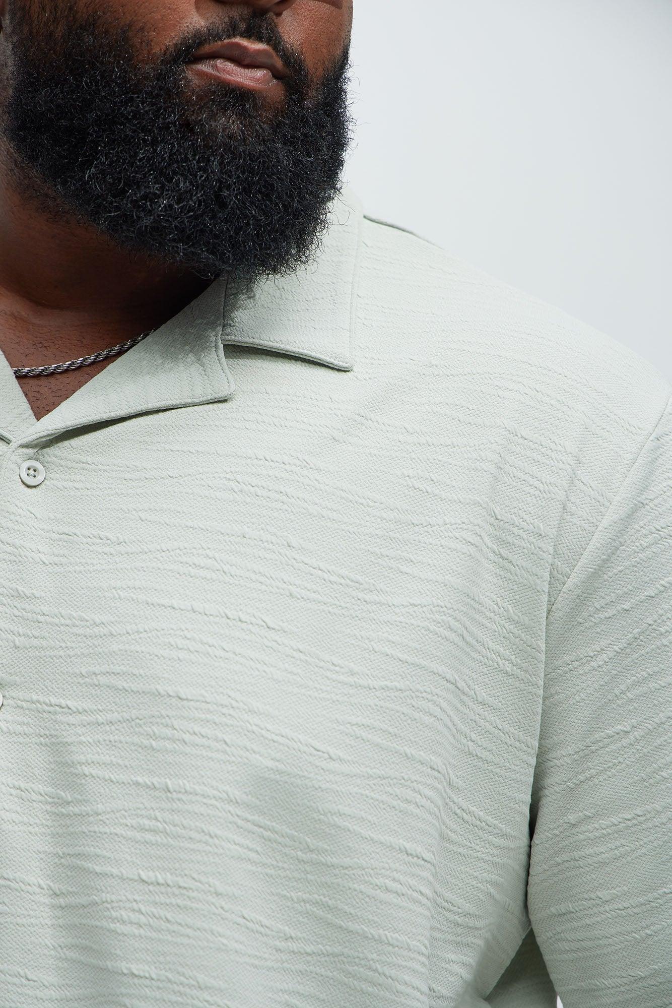 Reid Textured Shirt - Sage Product Image