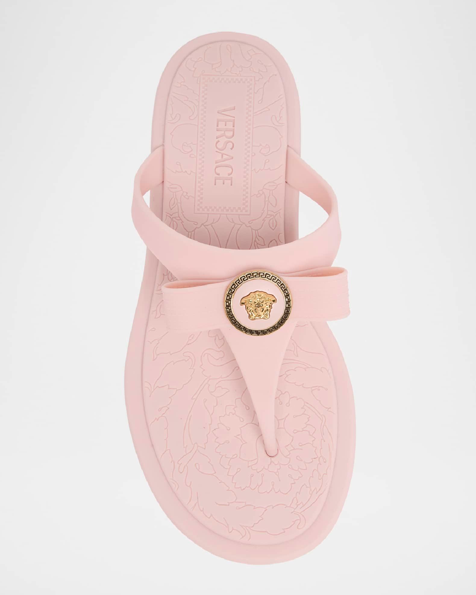 Gianni Medusa Rubber Ribbon Thong Sandals Product Image