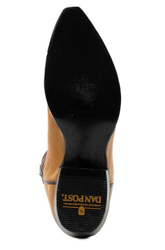 SALE Dan Post® Men's Tan Snip Toe with Red/White/Green Inlay Shaft Boots Product Image