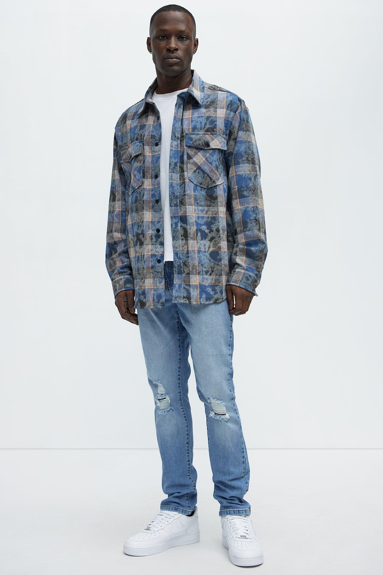 Cornell Distressed Slim Jeans - Light Wash Product Image