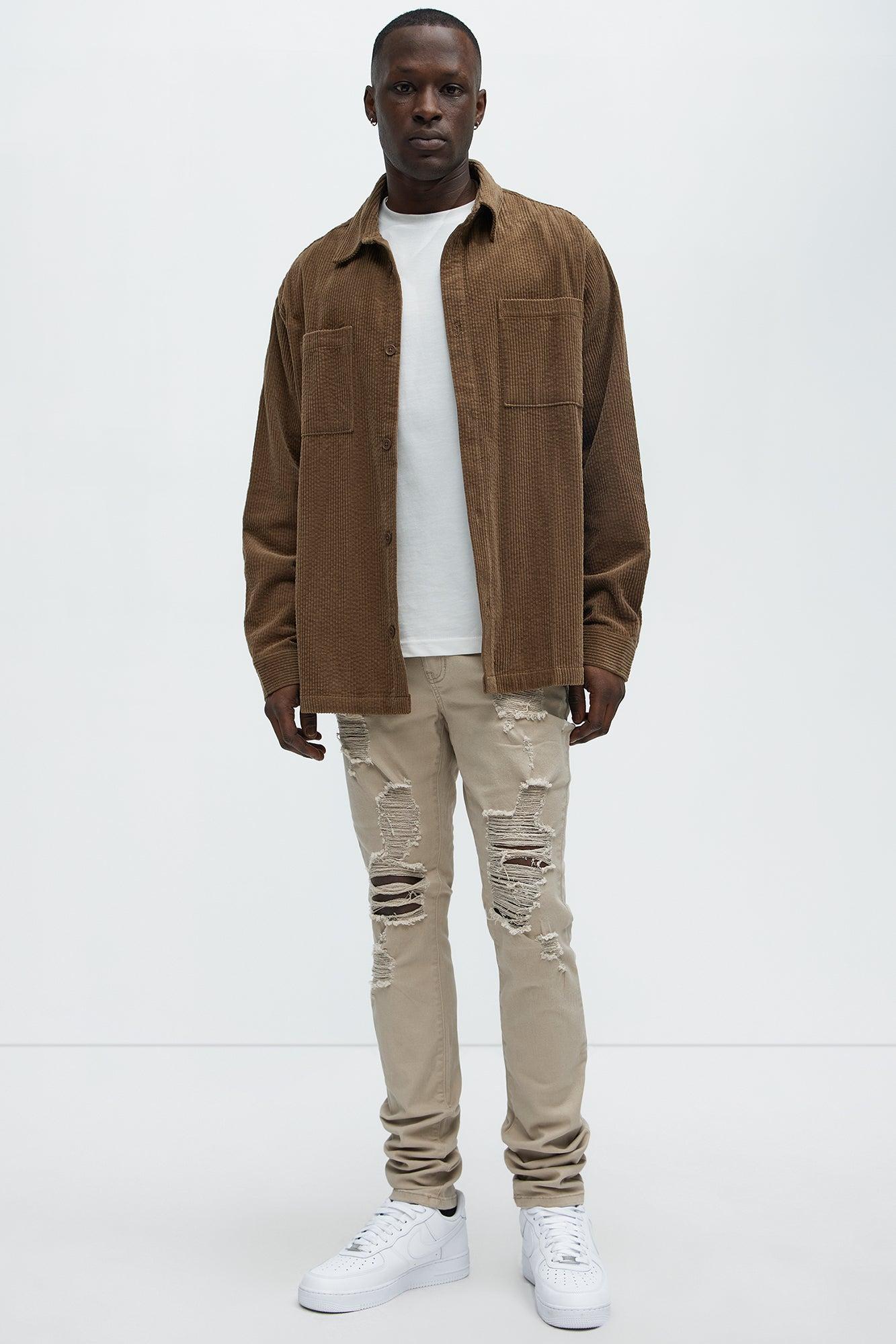 Coming Home Stacked Skinny Pants - Tan Product Image