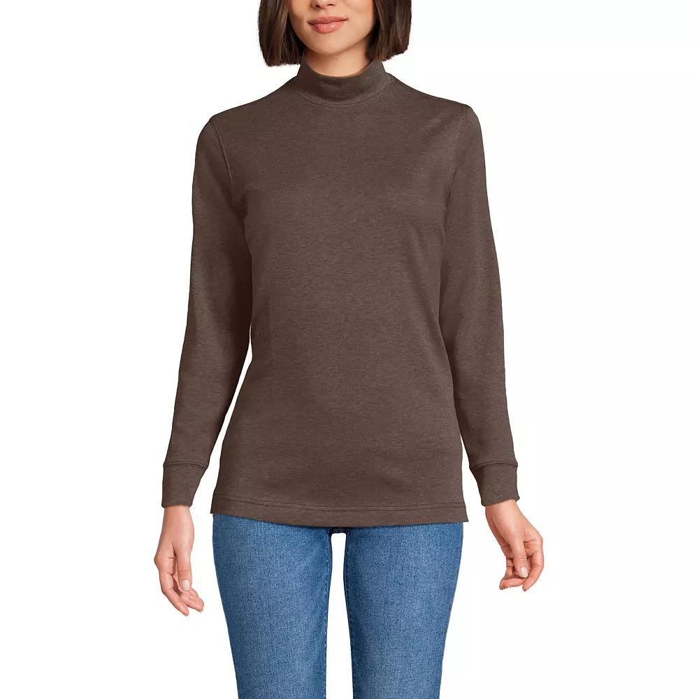 Women's Lands' End Relaxed Mockneck Top,  Product Image