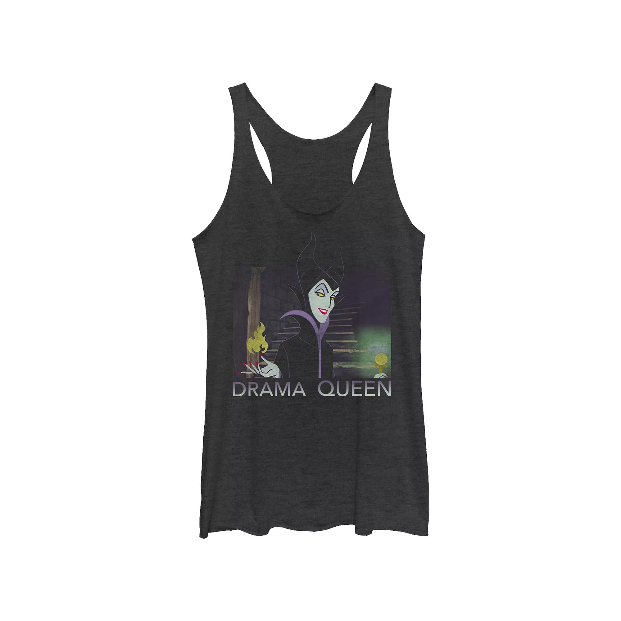 Disney Villains Sleeping Beauty Maleficent Drama Queen Juniors' Tri-Blend Racerback Tank Top, Girl's,  Product Image