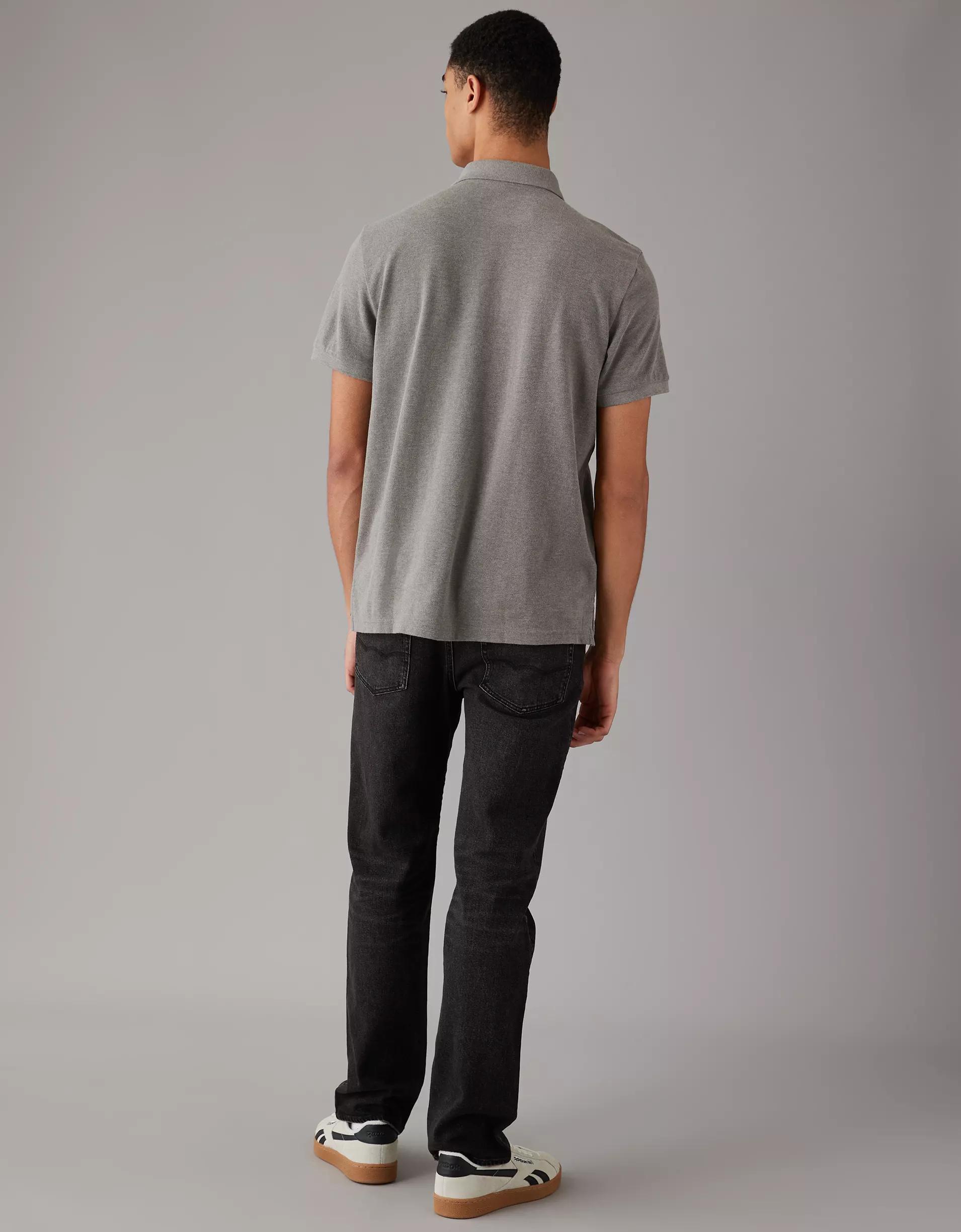 AE Lived-In Pique Polo Shirt Product Image