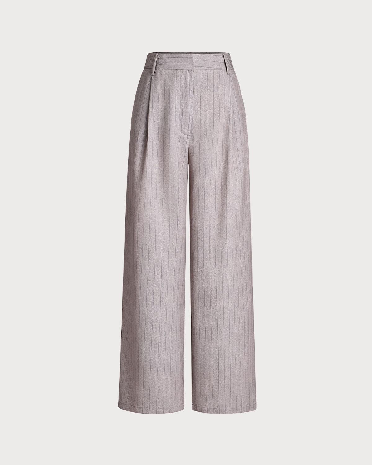 Khaki Striped Pocket Pants Product Image