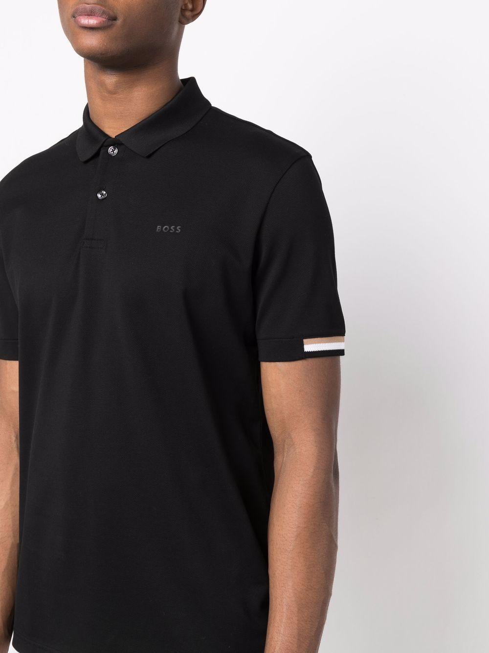 stripe-trimmed polo shirt Product Image