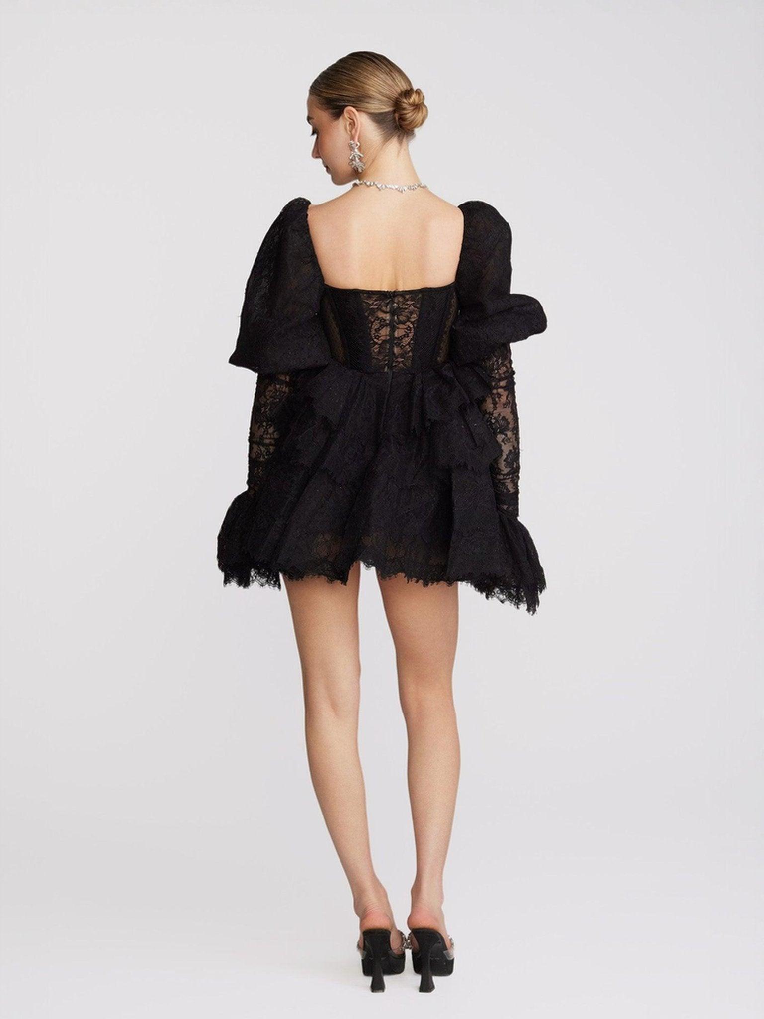Penelope Lace Dress (Black) (Final Sale) Product Image