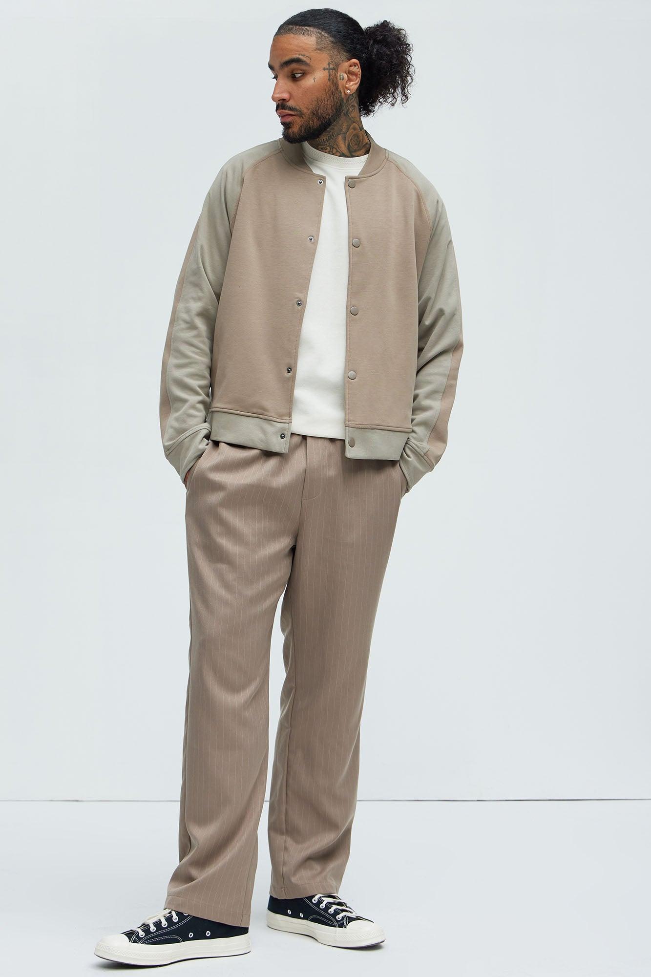 Ryan Interlock Bomber Jacket - Taupe Product Image