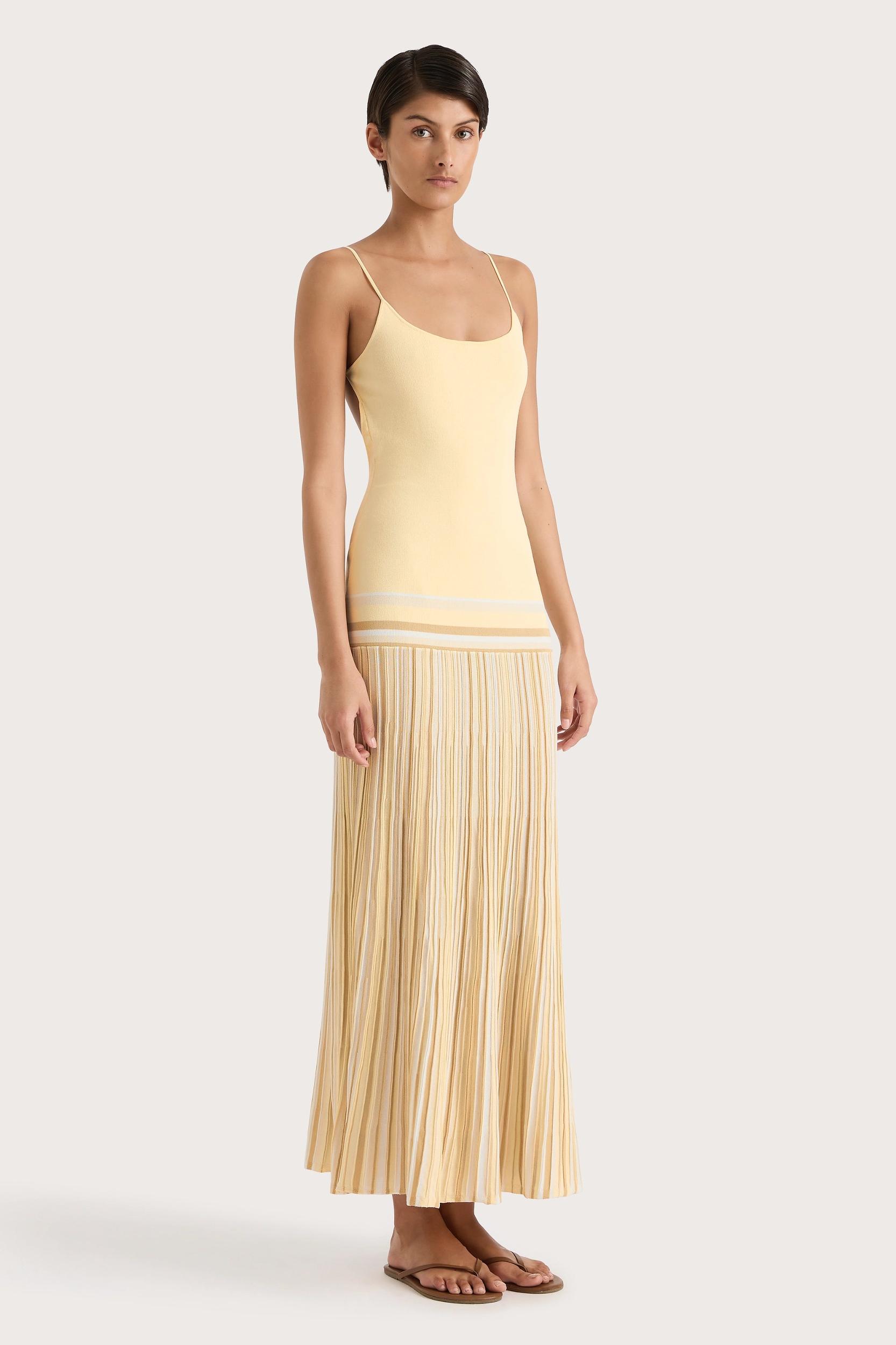 Citara Maxi Dress Butter Stripe - Final Sale Product Image