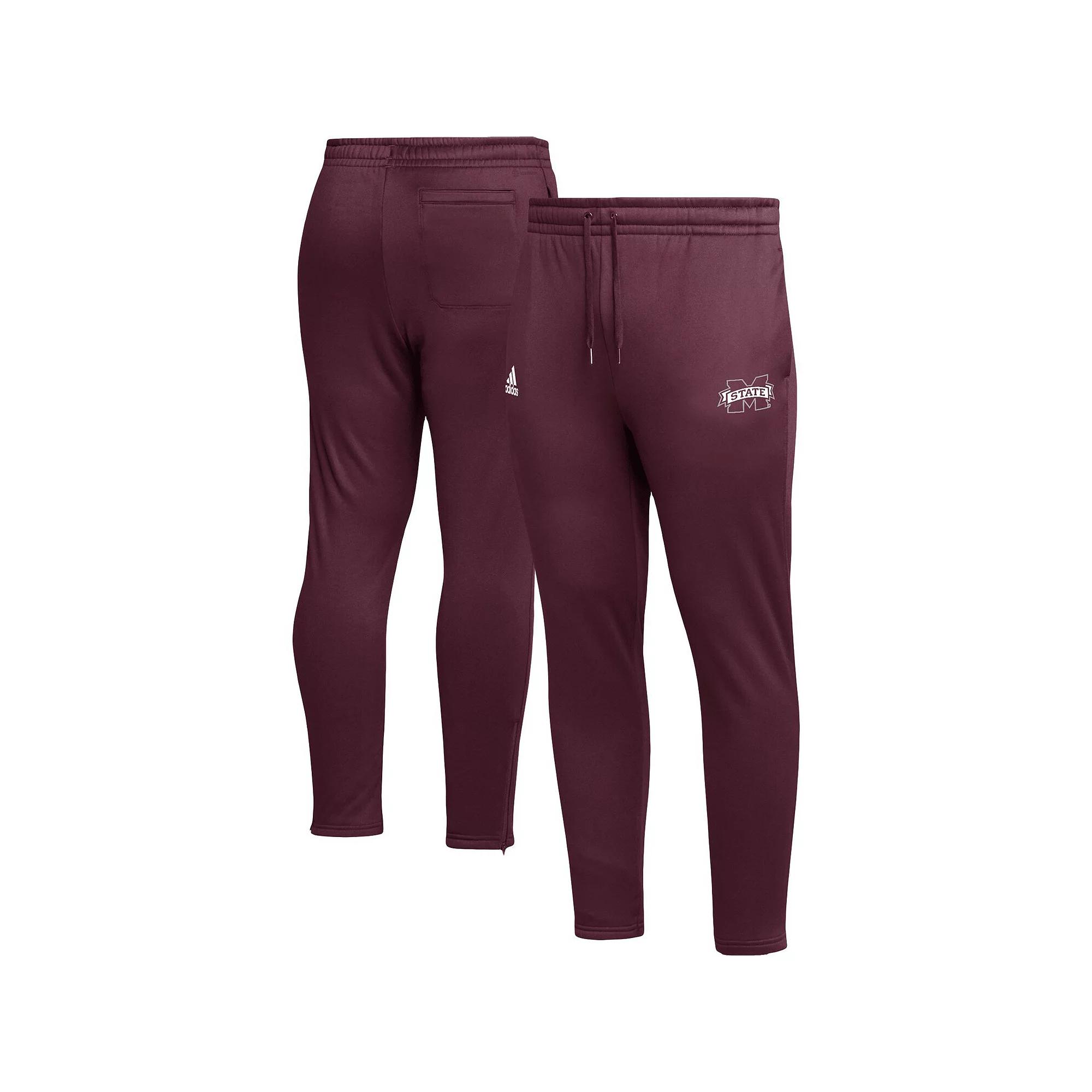 Men's adidas Maroon Mississippi State Bulldogs AEROREADY Tapered Pants, Size: Small, Mst Red Product Image