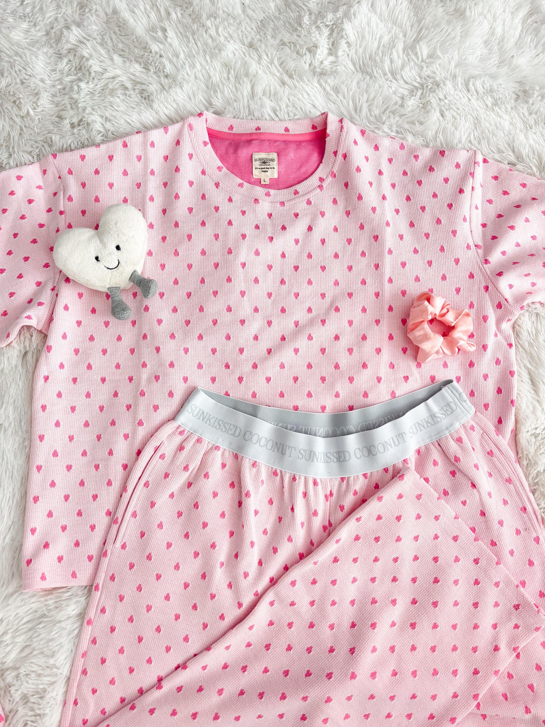 Heart Short Sleeve Pajama Top Product Image
