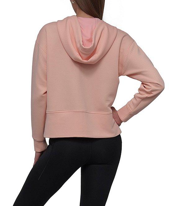 DKNY Sport by Donna Karan Open Front Zip Tech Ottoman Hoodie with Pockets Product Image