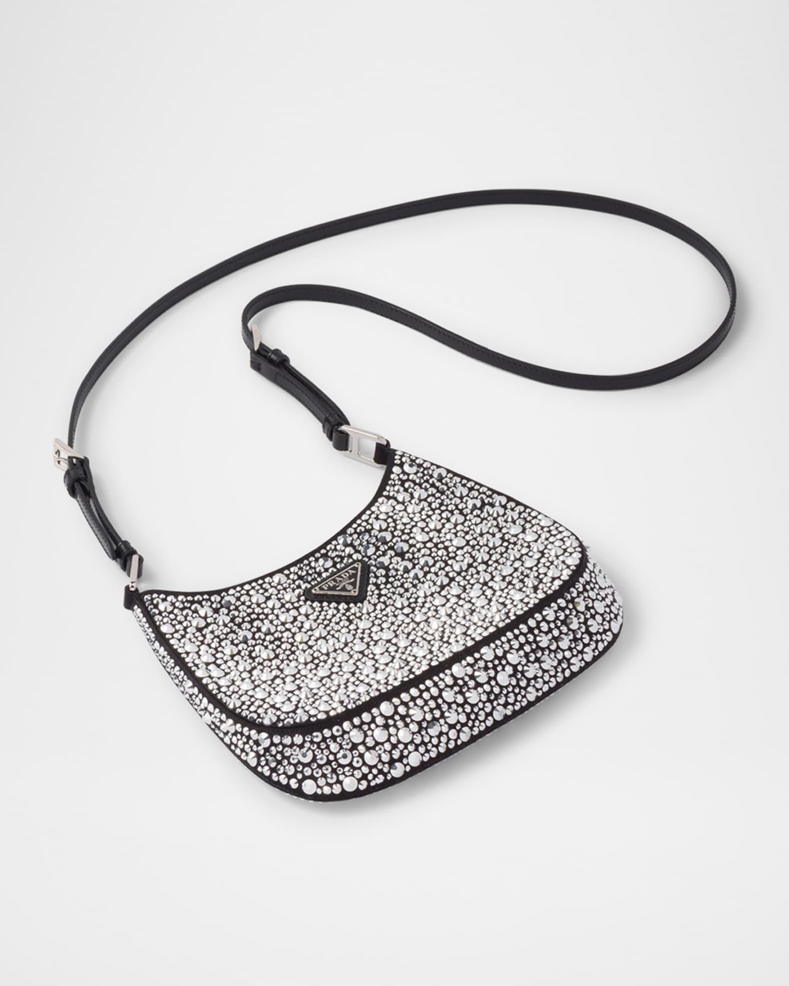 Cleo Satin Shoulder Bag with Crystals Product Image