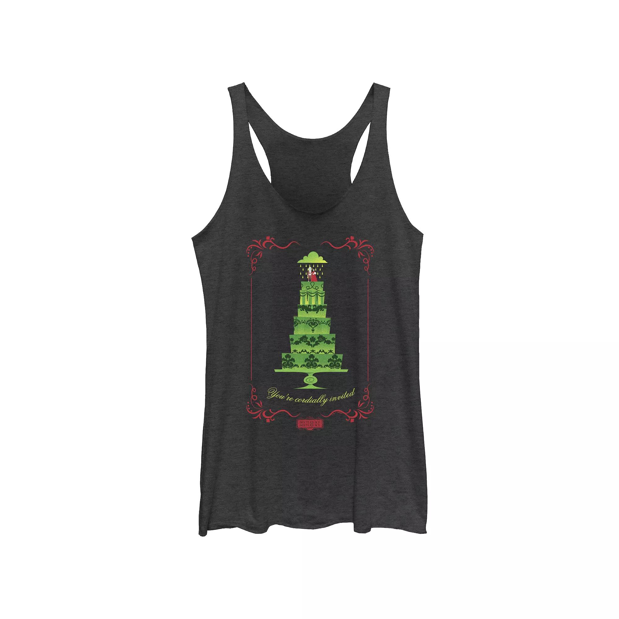 Disney's Lilo & Stitch Women's Ohana Means Family Stitch Crest Tri-Blend Racerback Tank Top, Girl's,  Product Image