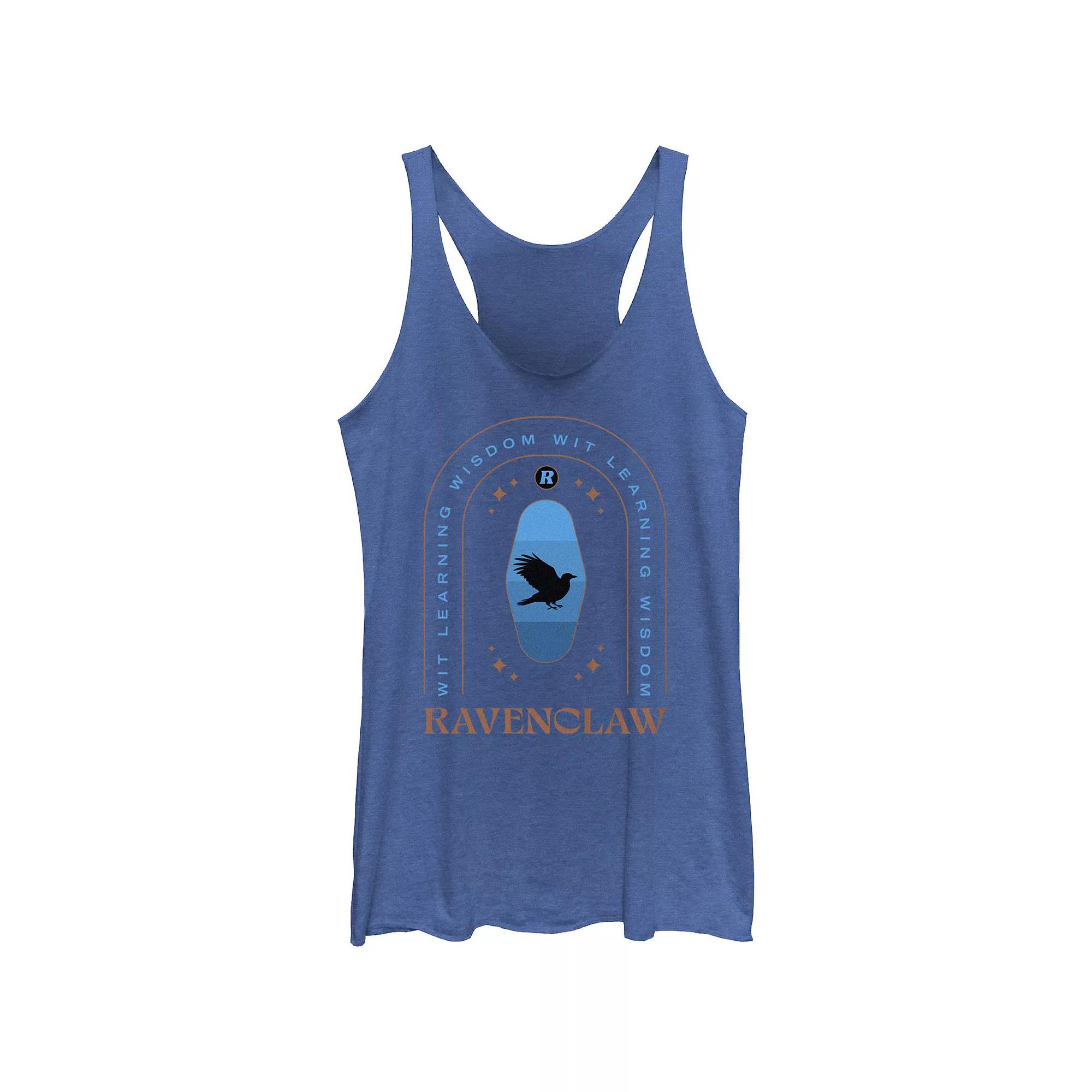 Disney's Lilo & Stitch Women's Ohana Means Family Stitch Crest Tri-Blend Racerback Tank Top, Girl's,  Product Image