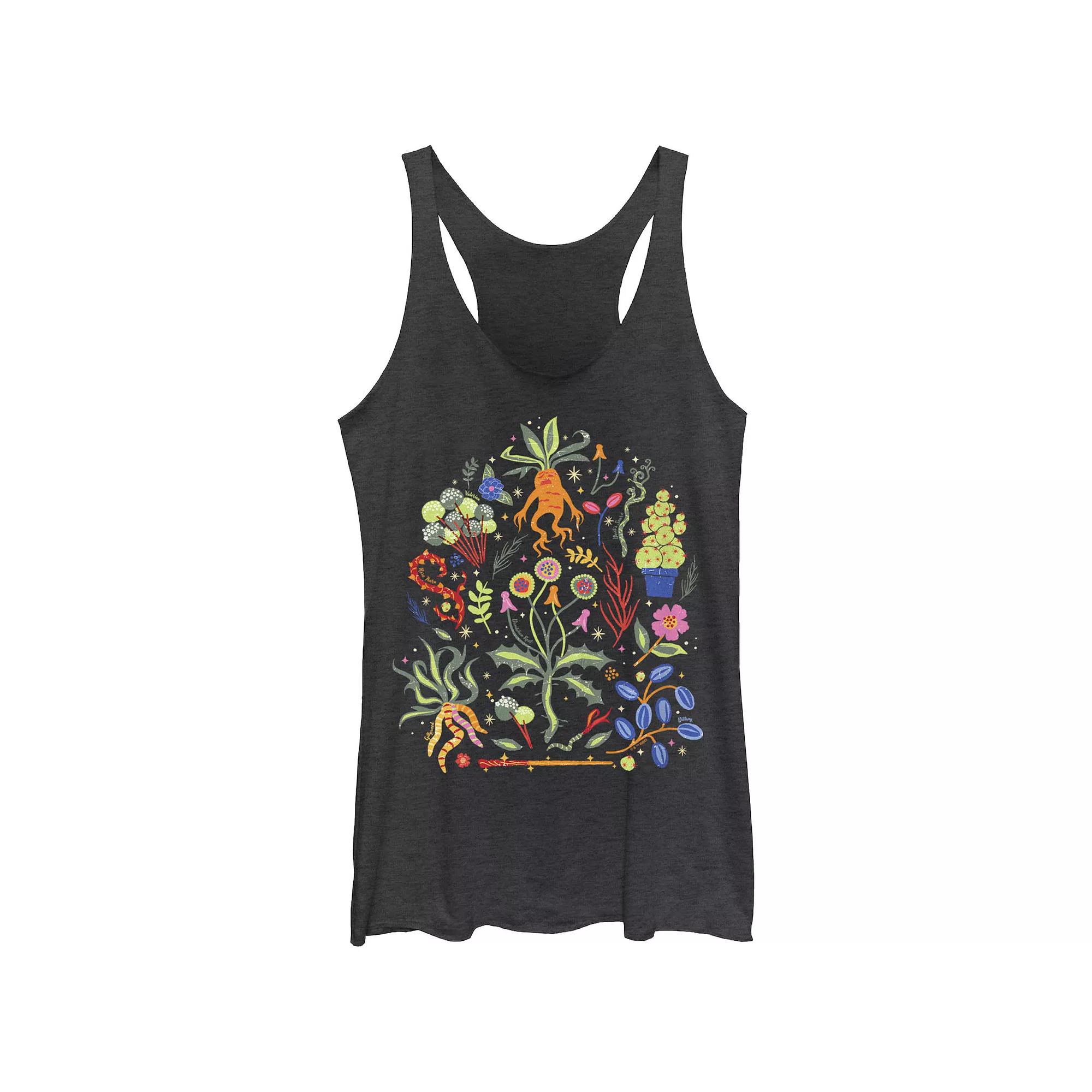 Disney's Mickey and Friends Juniors' Let's Trick Or Treat Rackerback Graphic Tank, Women's,  Product Image