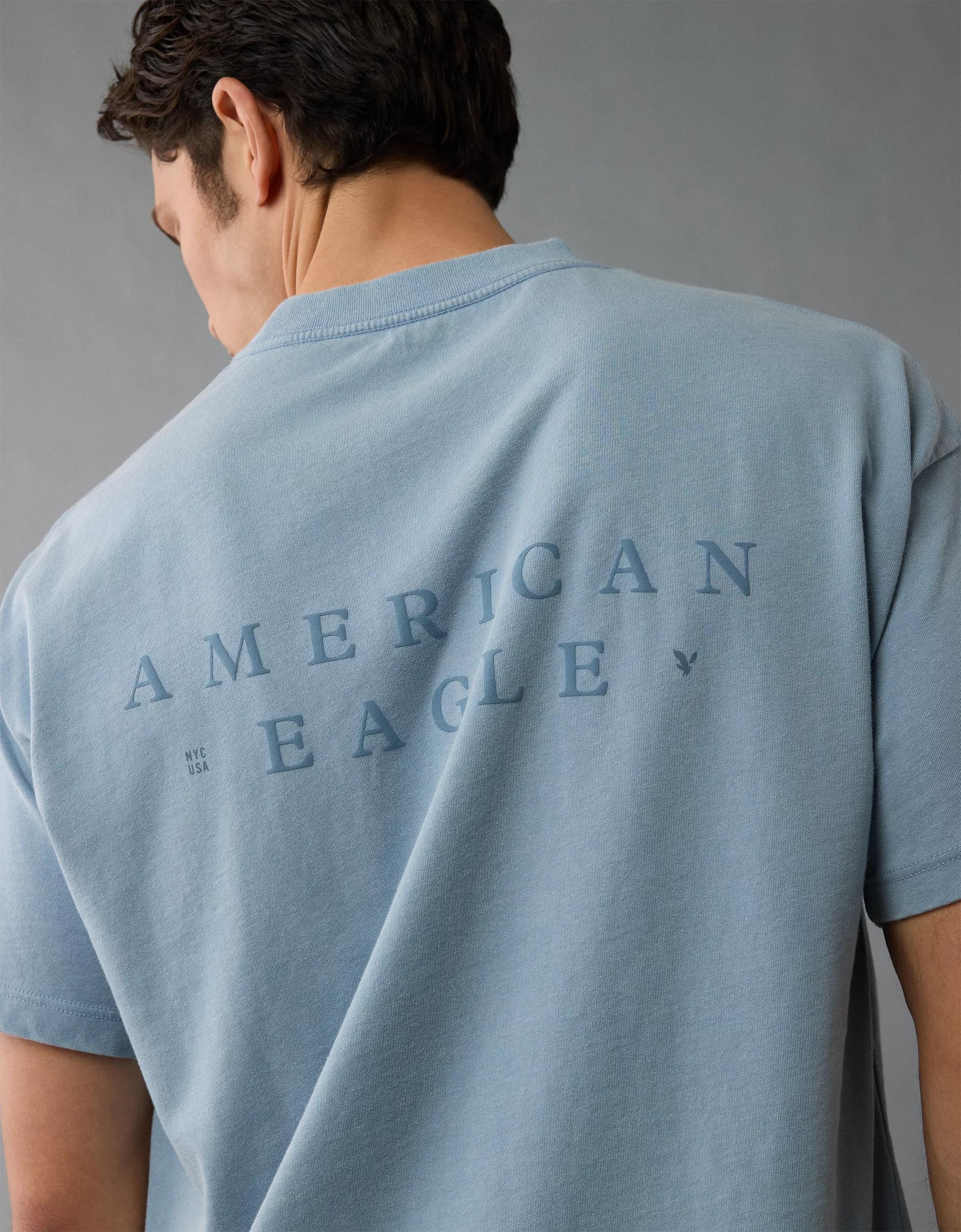 AE Laidback Luxe Heavyweight Oversized Logo Graphic T-Shirt Product Image