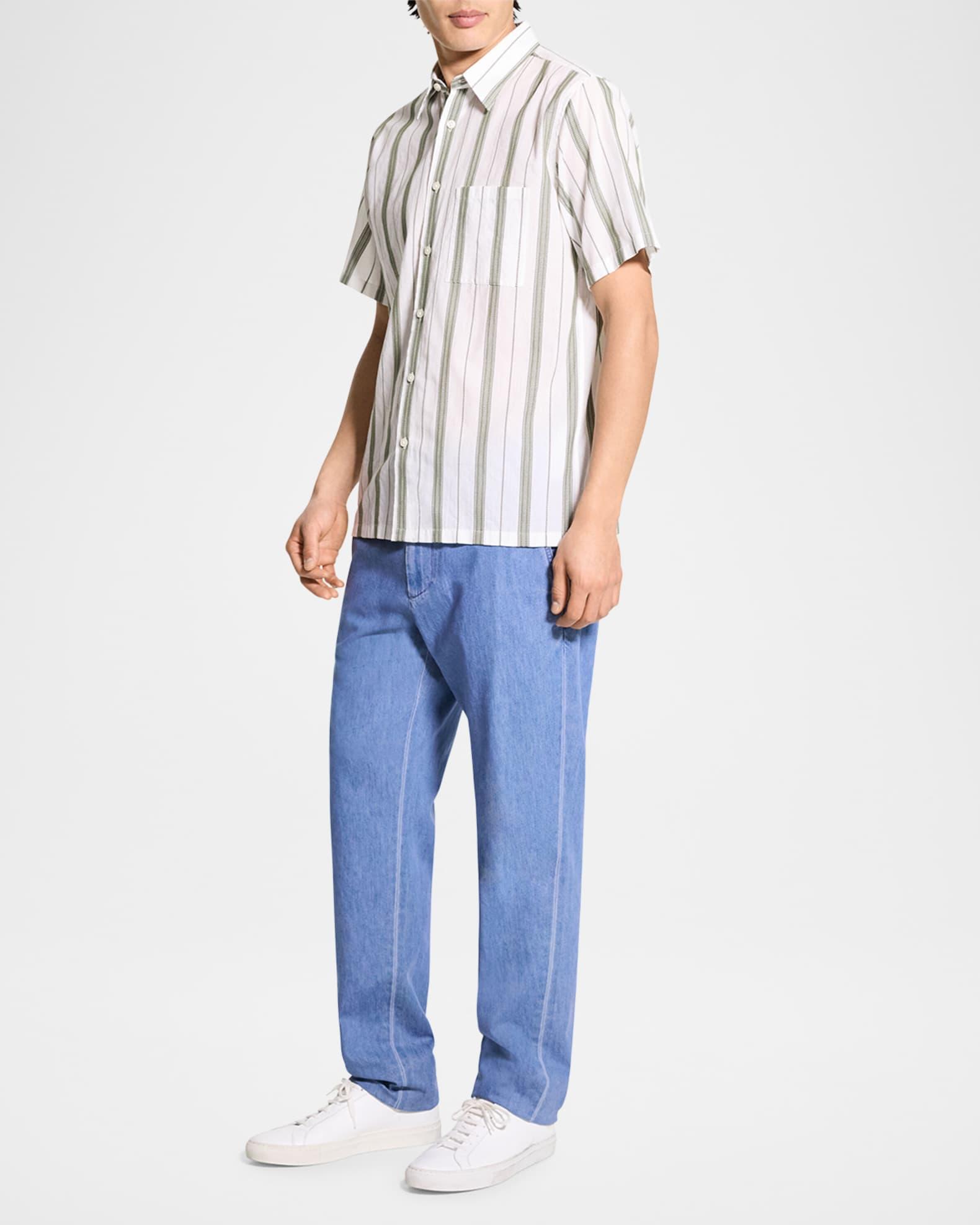 Men's Summer Dobby Stripe Short-Sleeve Shirt Product Image