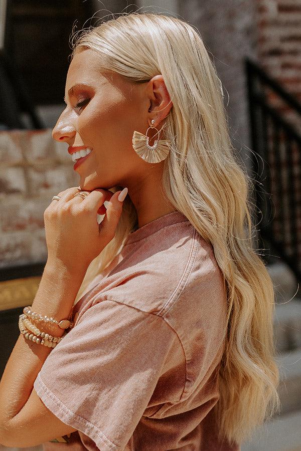 Made In The Shade Earrings In Tan Product Image