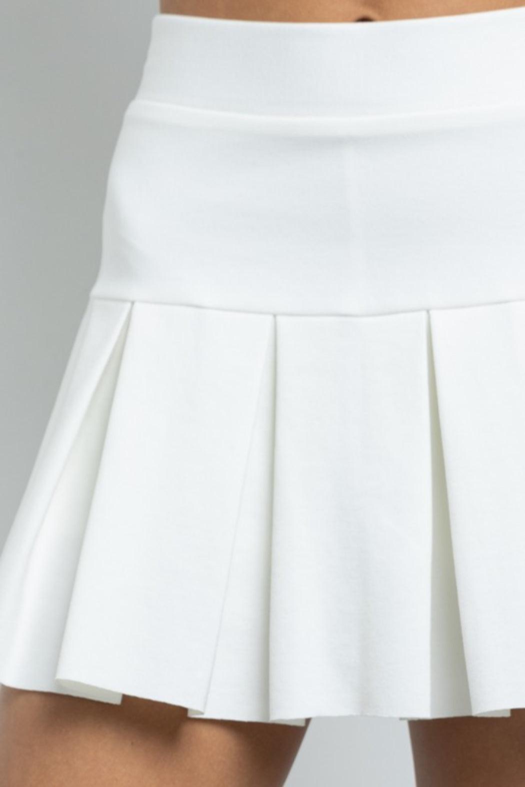 White Tennis Skirt Product Image