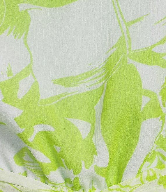 Lauren Ralph Lauren Nashia Georgette Off-The-Shoulder Floral Ruffle Trim A-Line Maxi Dress Product Image