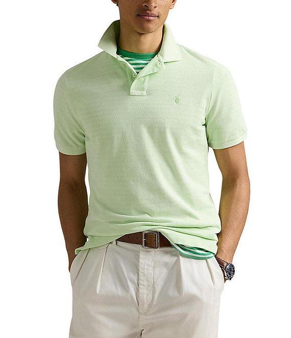 Polo Ralph Lauren Classic Fit Mineral-Dyed Mesh Short Sleeve Polo Shirt Product Image