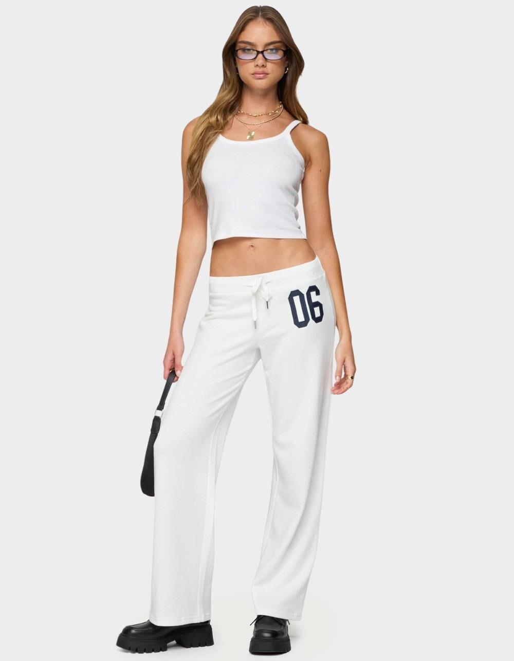 EDIKTED 06 Sweatpants - WHITE Product Image