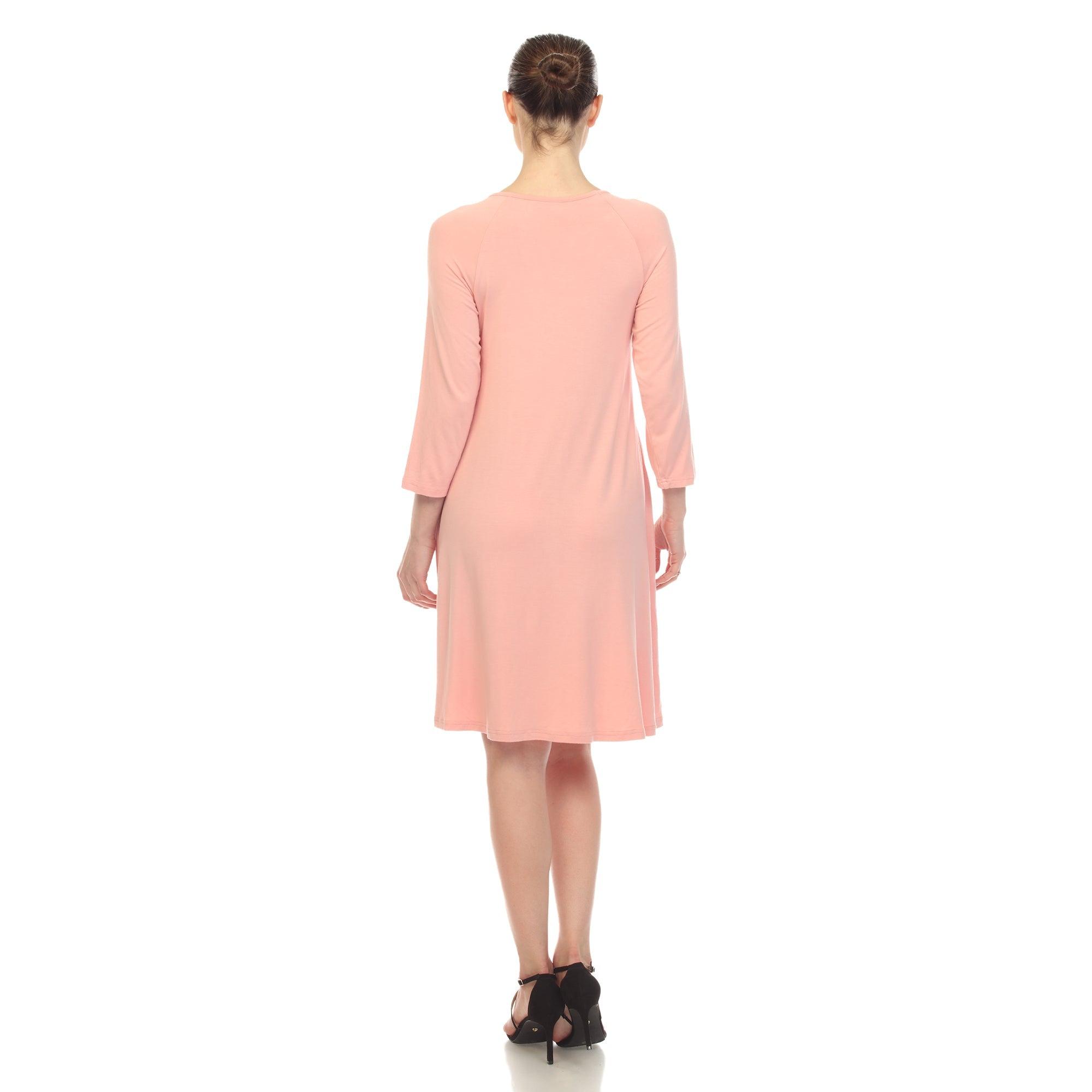 Criss Cross Neckline Swing Midi Dress Product Image