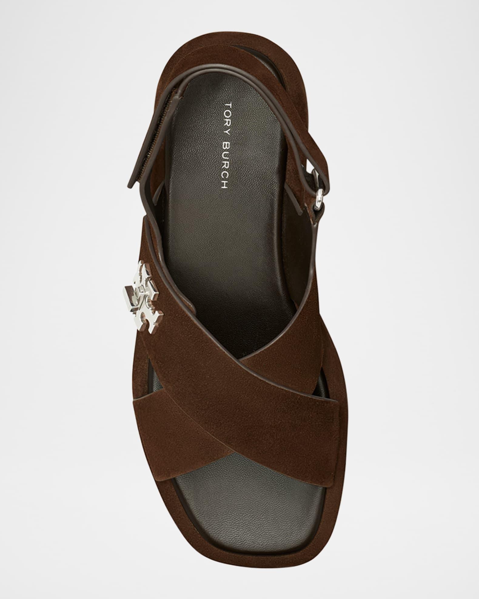 Turnlock Suede Platform Sandals  Product Image