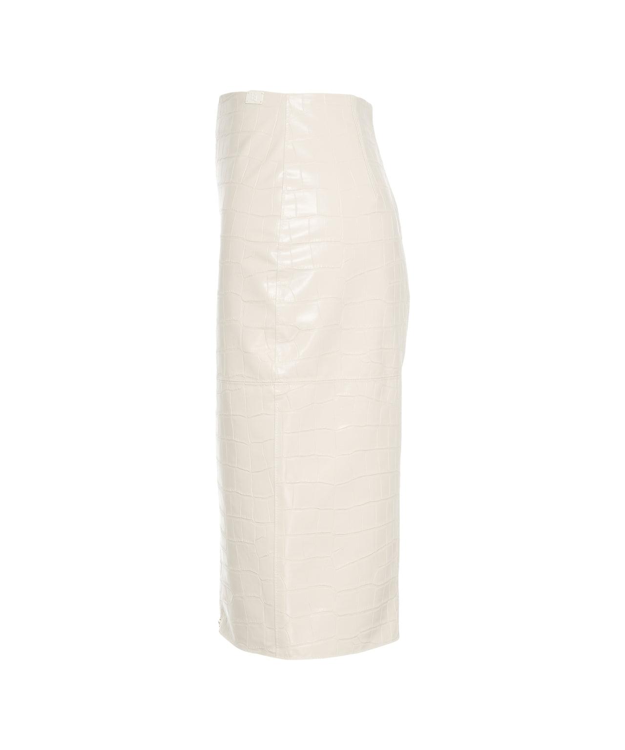 Pencil skirt with crocodile embossing Product Image