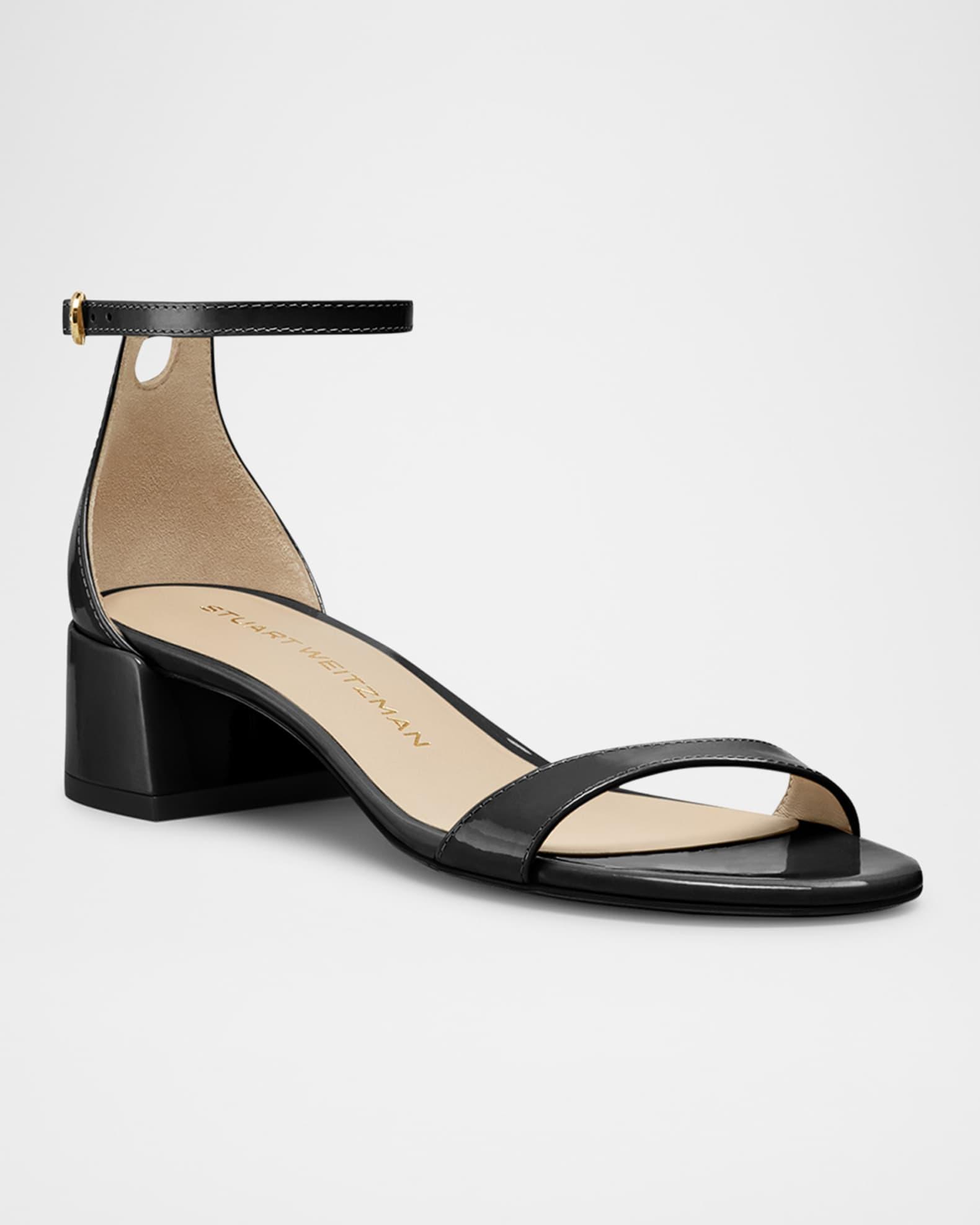 Nudist Patent Ankle-Strap Sandals Product Image