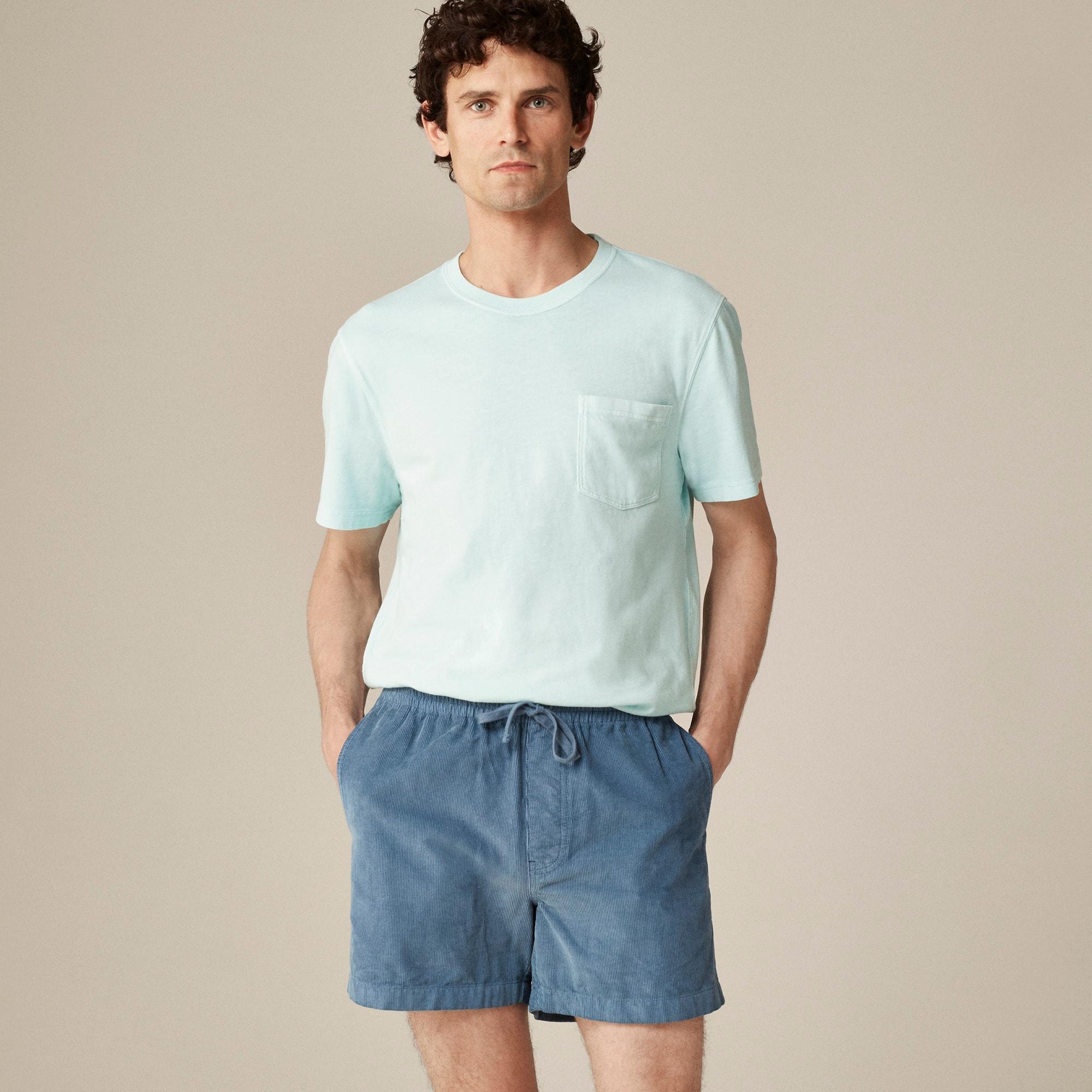 Vintage-wash cotton pocket T-shirt Product Image