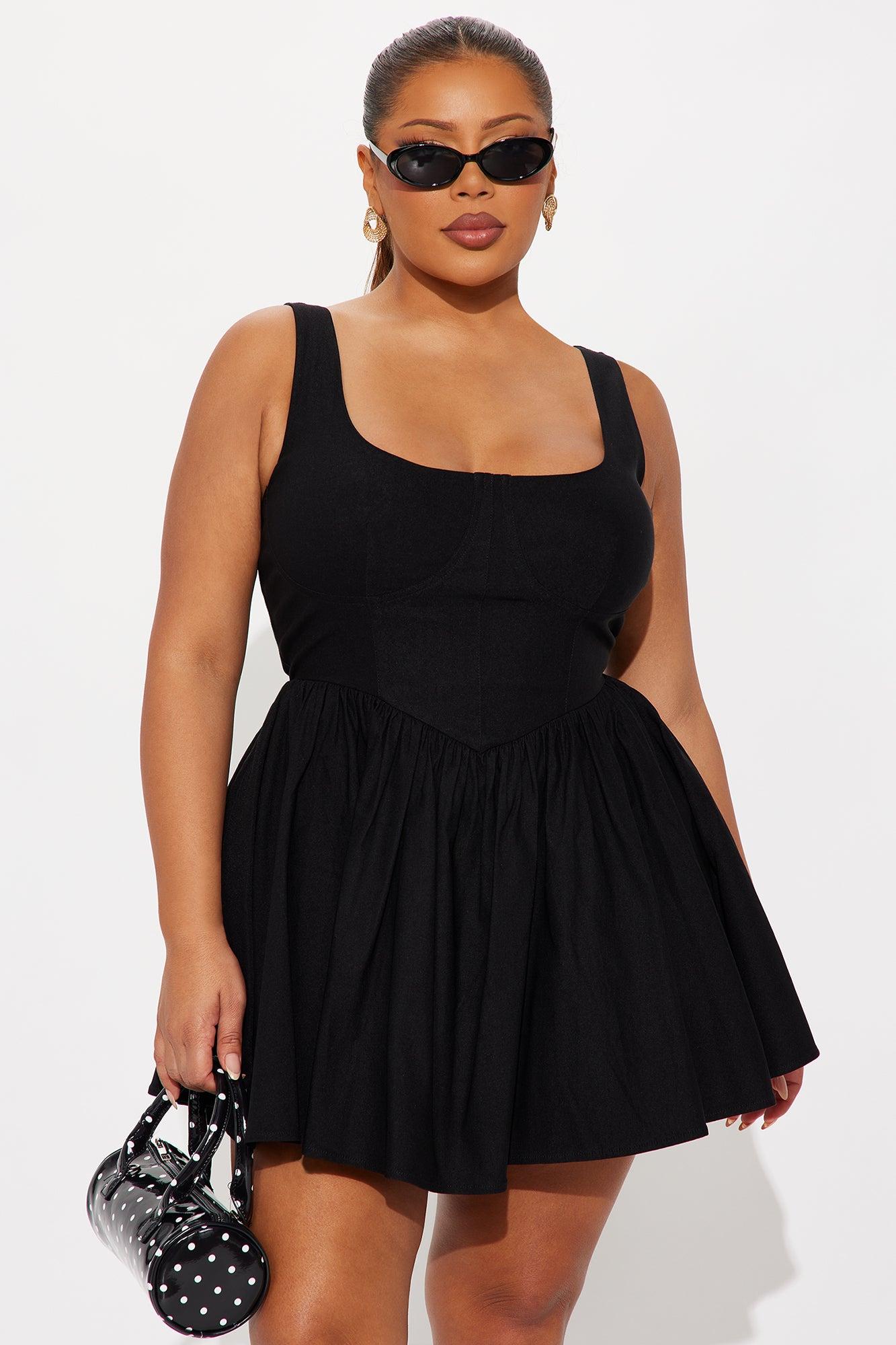 Valentine Twill Mini Dress - Black Female Product Image