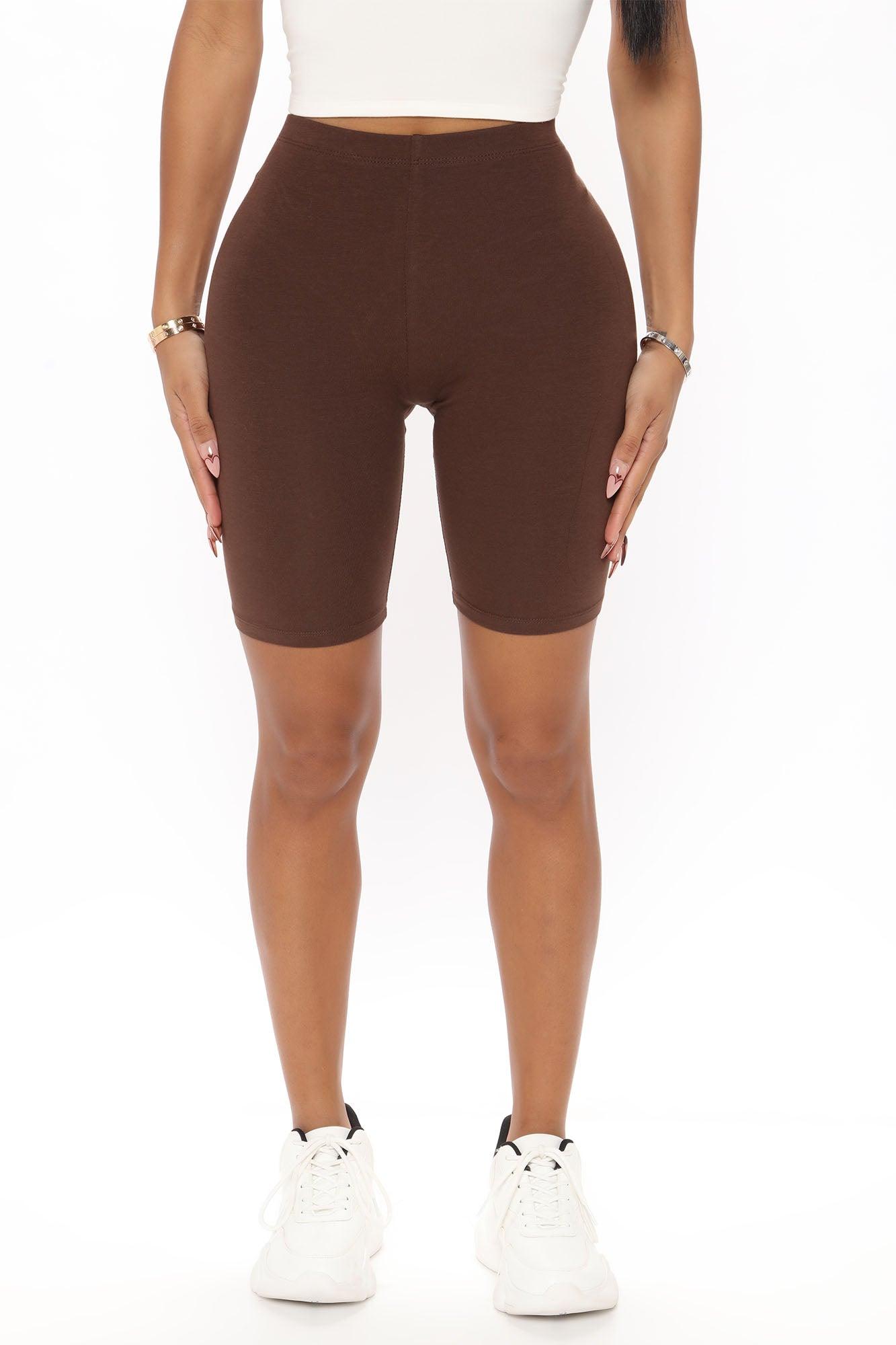 Natalee Biker Shorts - Chocolate Product Image