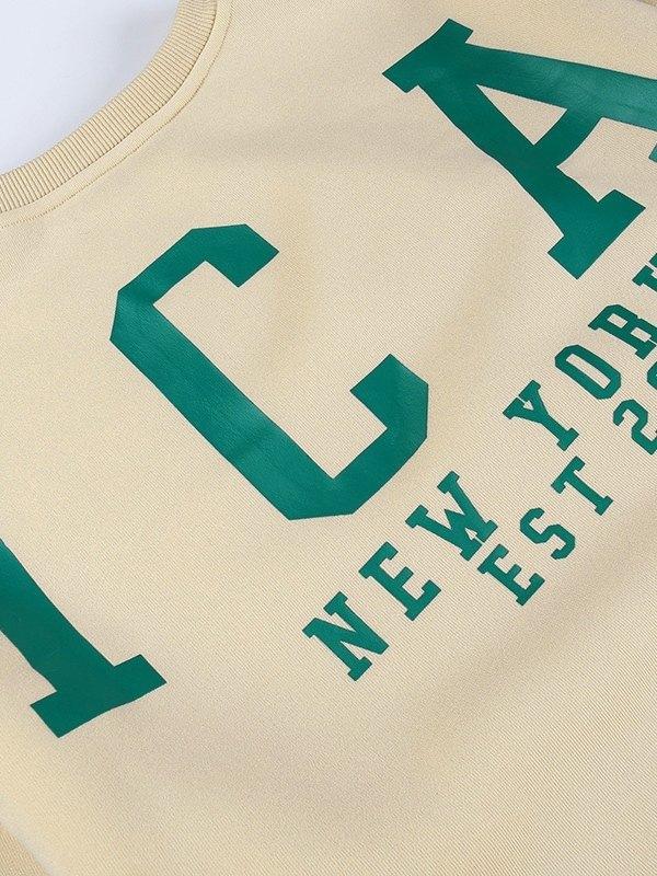 Back Letter Graphic Pullover Sweatshirt Product Image