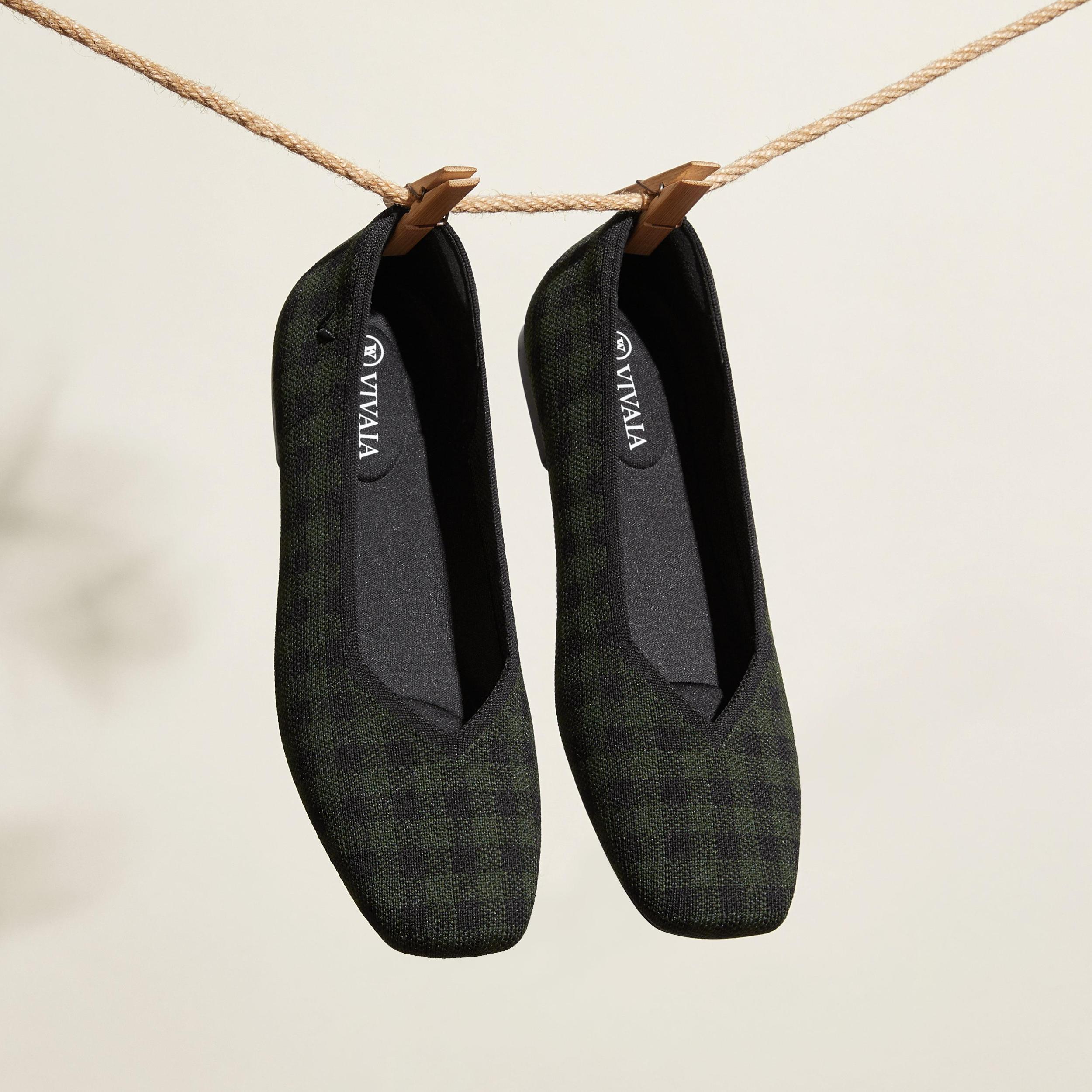 Square-Toe V-Cut Flats (Margot 2.0) Product Image