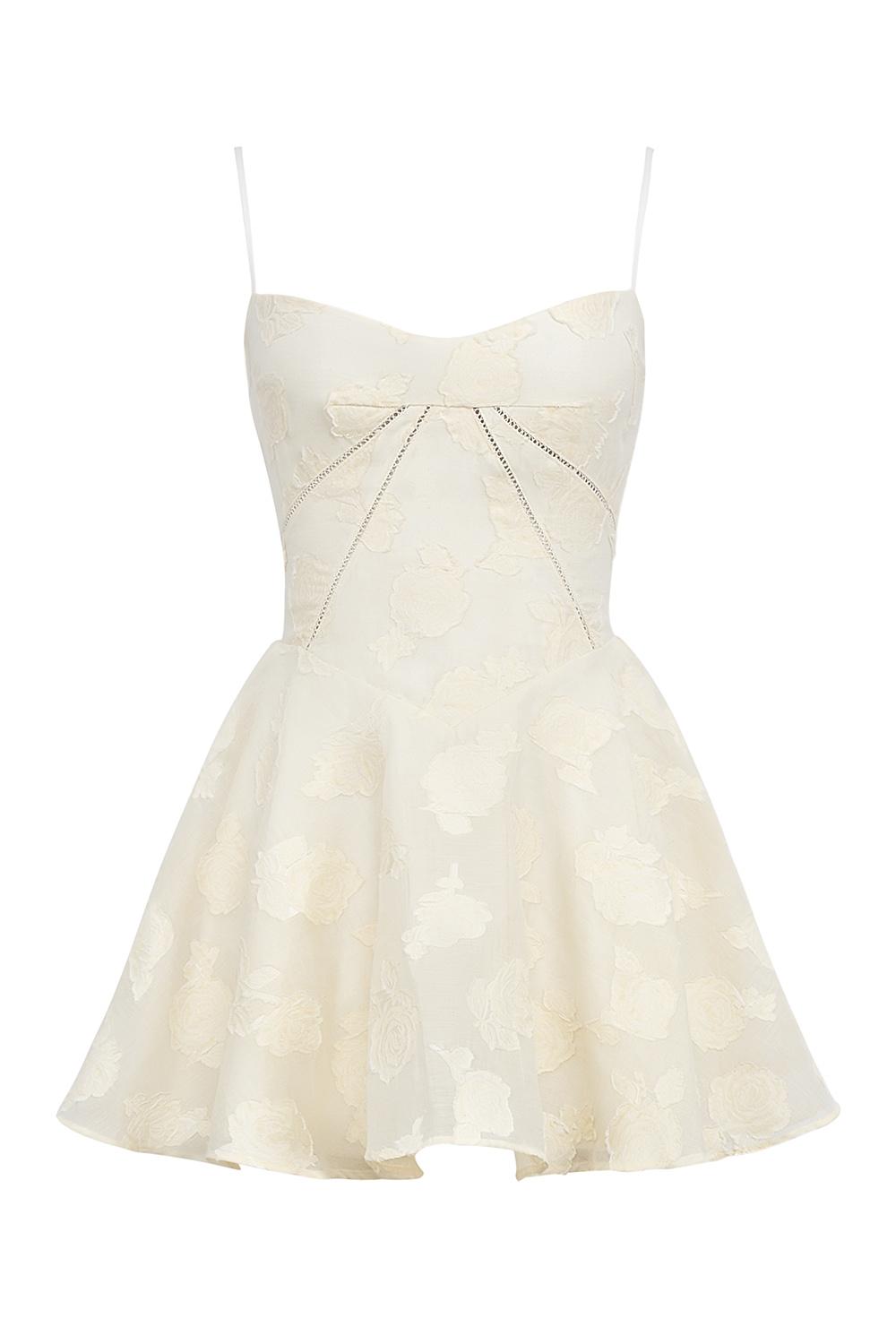 Serenita  vintage cream floral mini dress Product Image