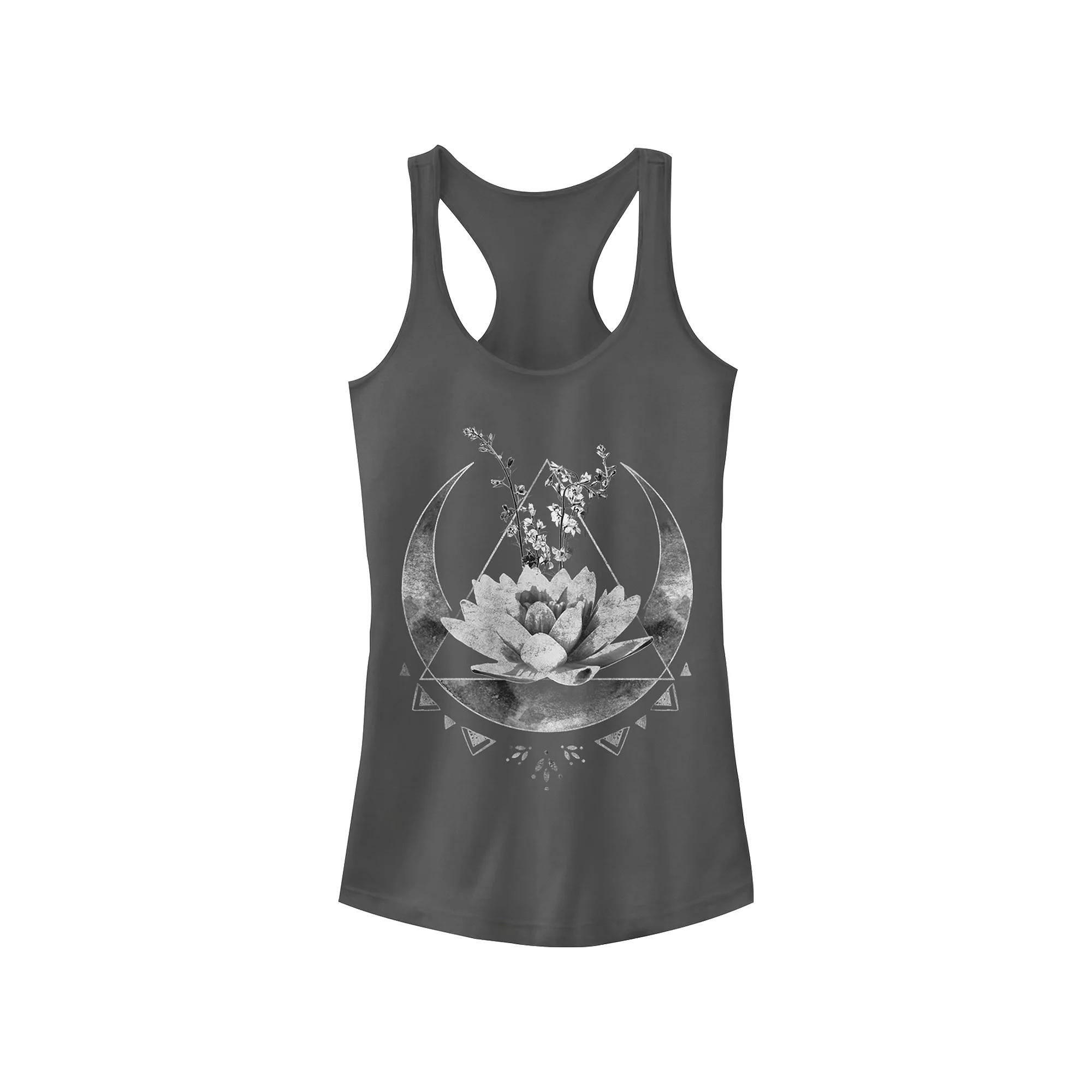 Juniors' Lotus Flower Crescent Moon Tank Top, Girl's,  Product Image