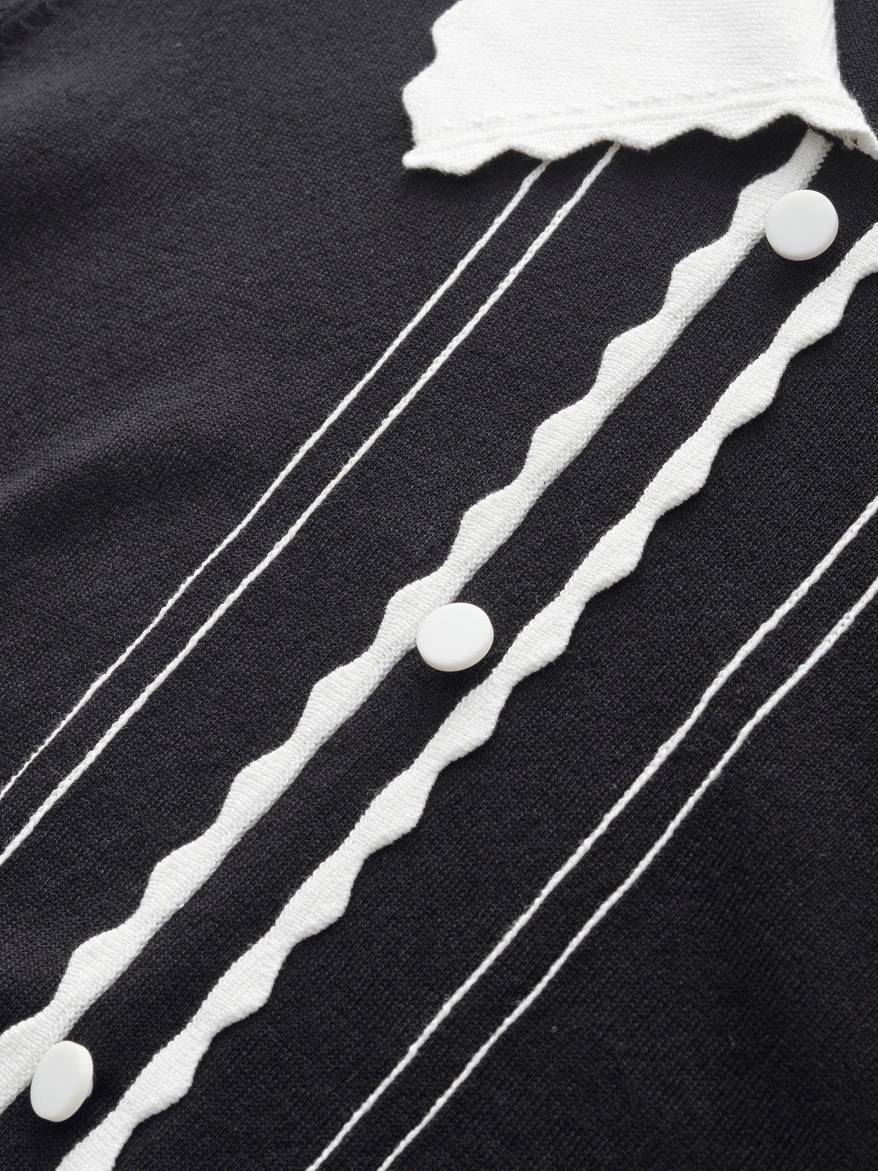 Tencel Blend Color Block Women Knit Top Product Image