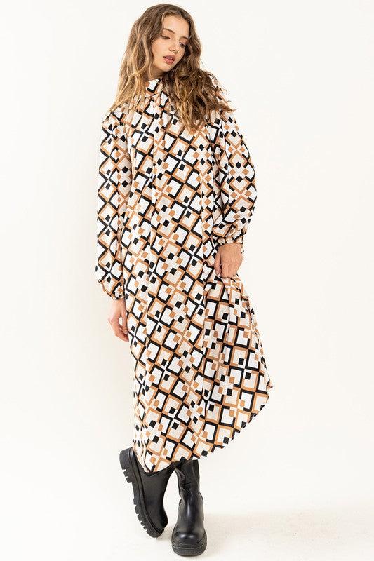 Gia Printed Midi Dress Product Image
