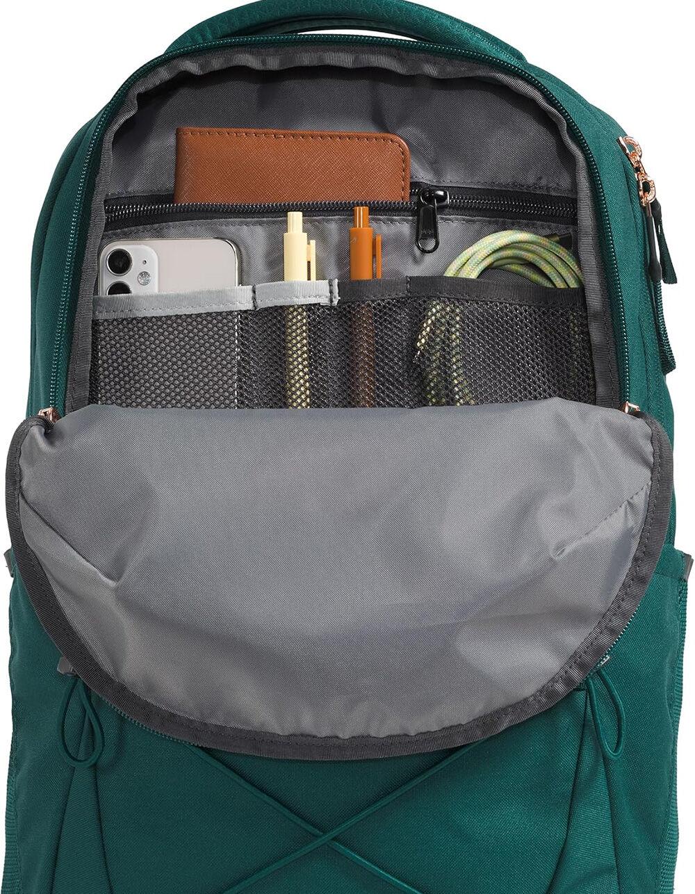 THE NORTH FACE Jester Luxe Womens Backpack - DEEP NORI/BURNT CORAL METALLIC Product Image