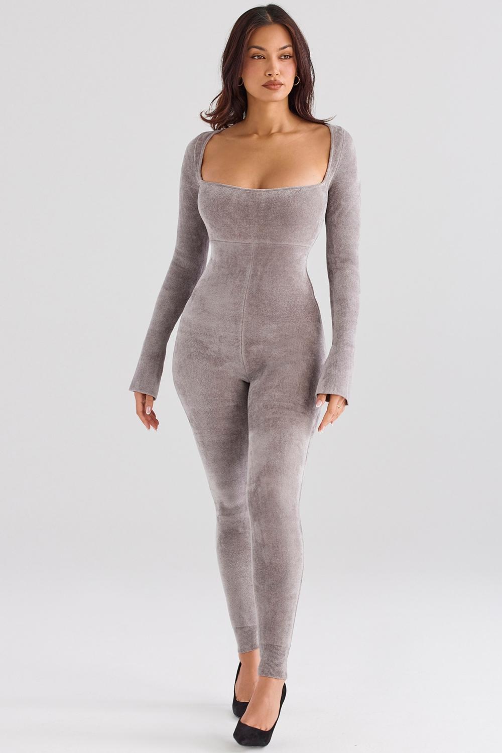 Isis  mink heavy chenille loungewear jumpsuit - sale Product Image