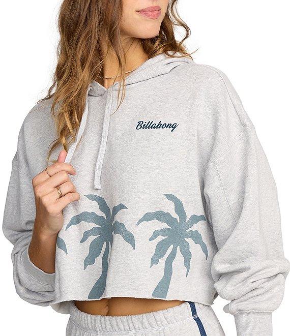 Billabong Long Sleeve Triple Palms Graphic Fleece Cropped Hoodie Product Image