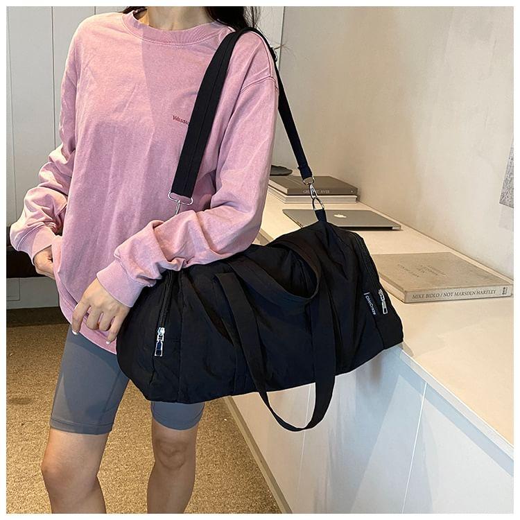 Lettering Applique Duffle Bag Product Image