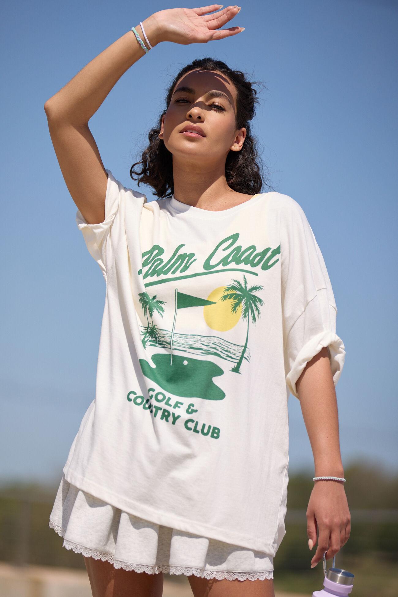 Palm Coast Oversized Graphic Tee Product Image