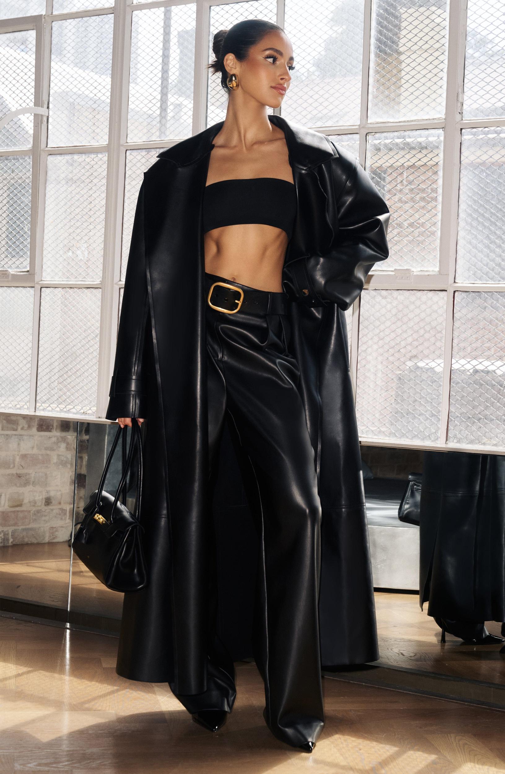 Bridget Trench Coat - Black Product Image