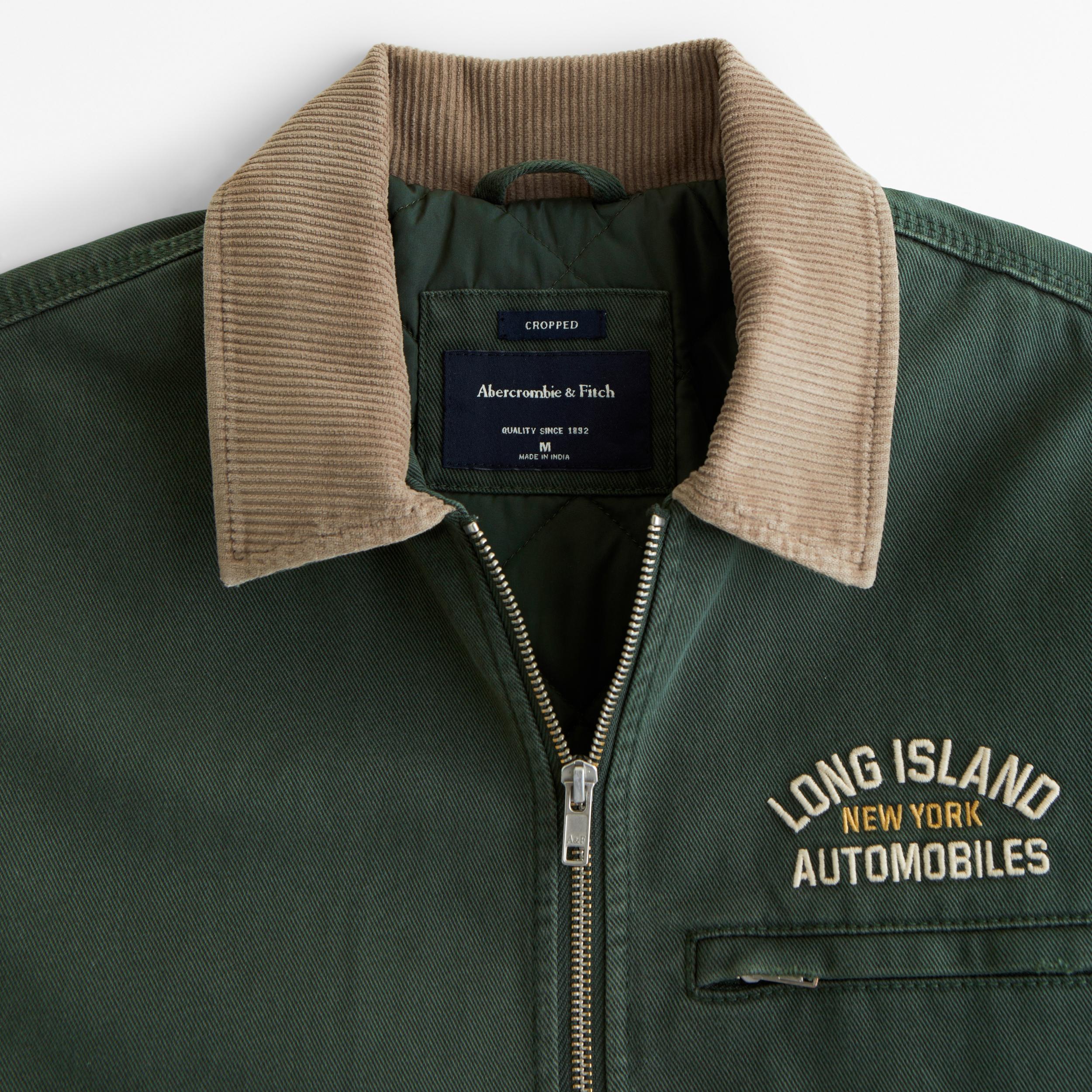 Cropped Zip Workwear Jacket Product Image