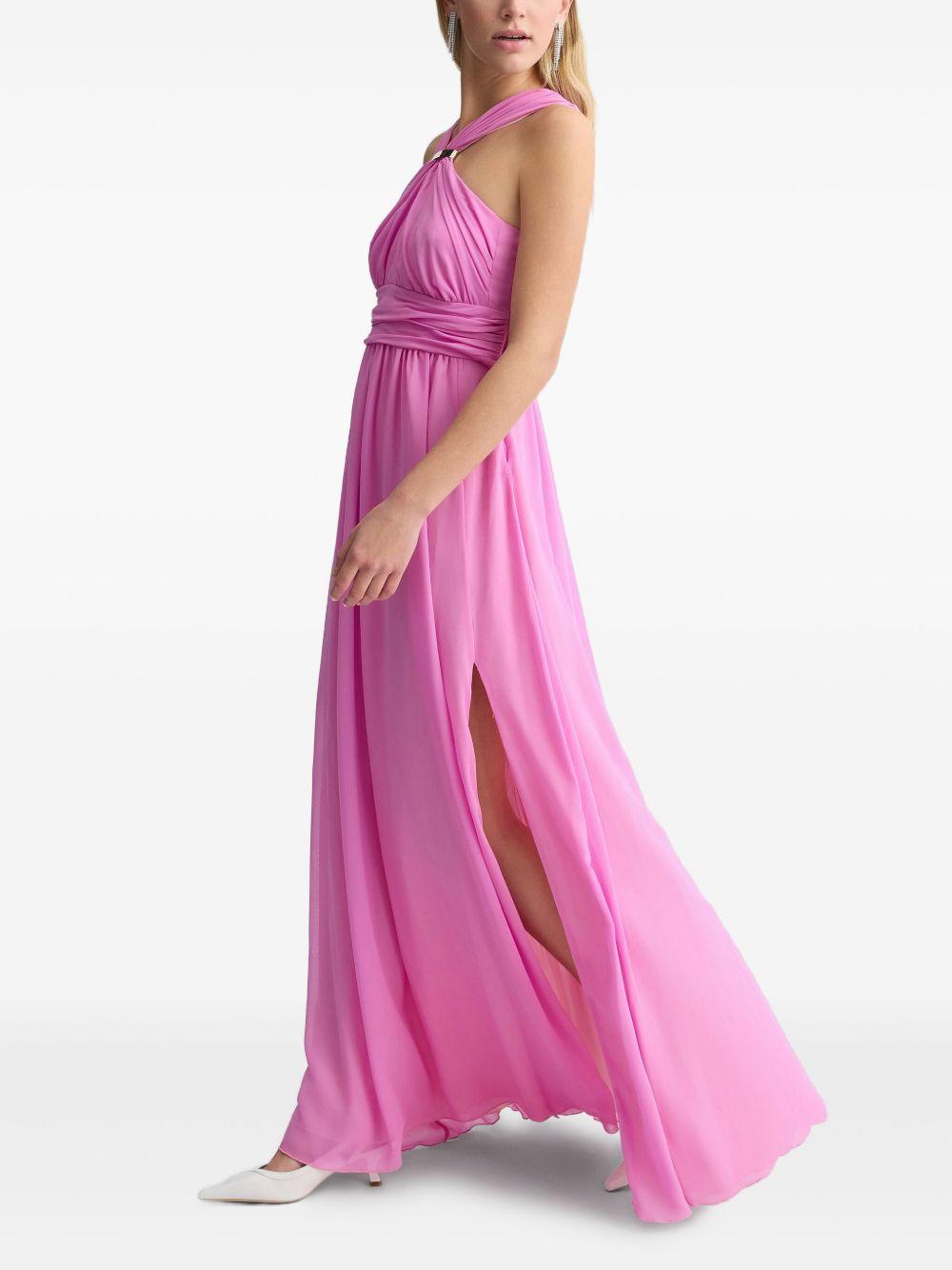 draped-detail evening dress Product Image