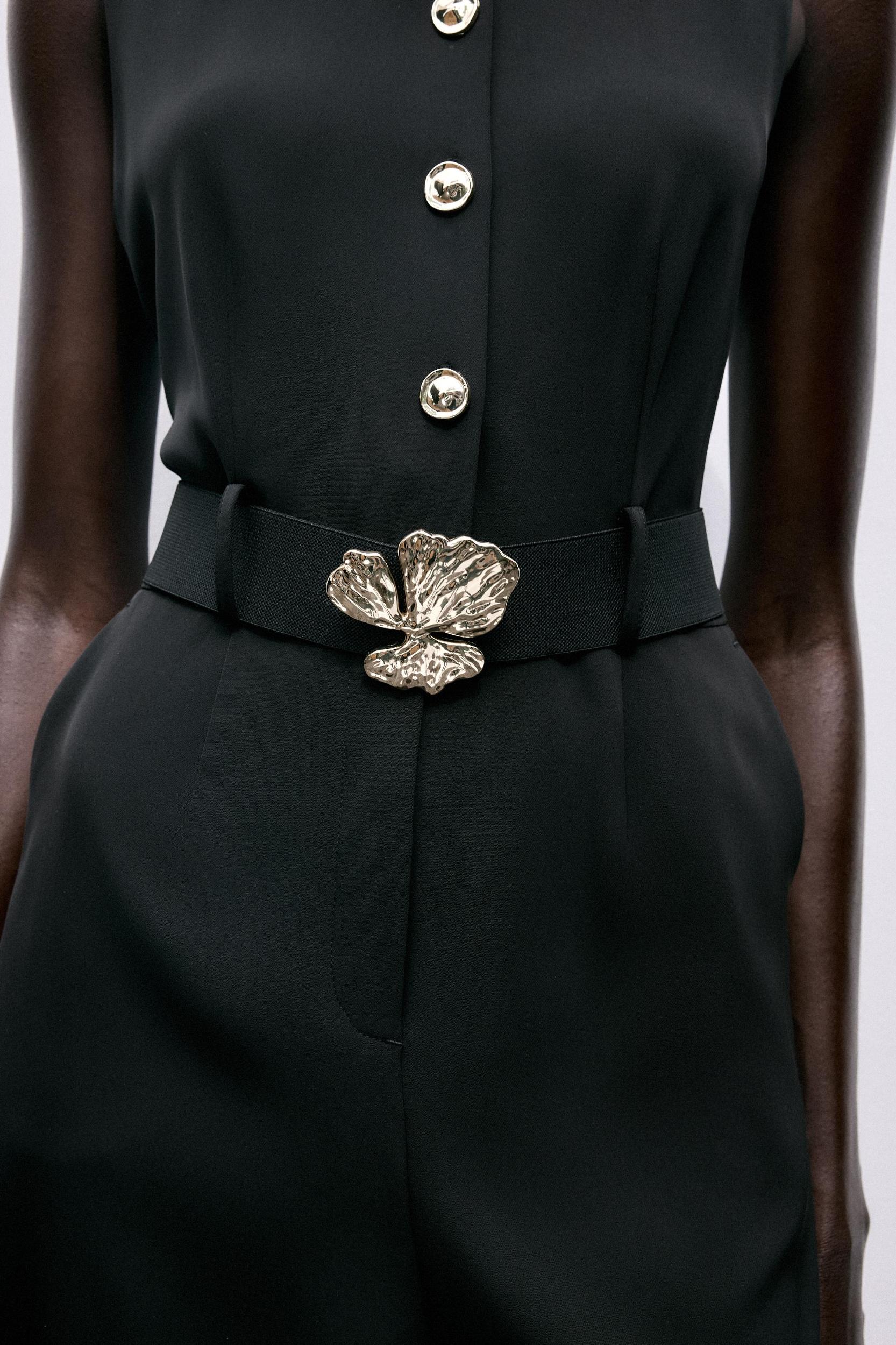 BELTED CREPE JUMPSUIT Product Image